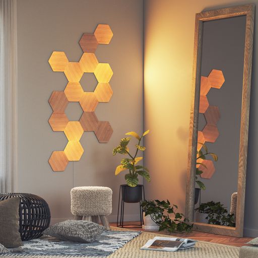 Nanoleaf Elements Wood Look Hexagons Starter Kit – 13PK