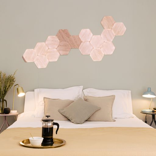 Nanoleaf Elements Wood Look Hexagons Starter Kit – 13PK