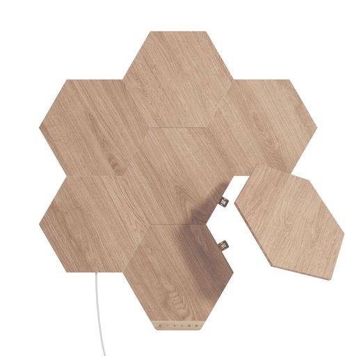 Nanoleaf Elements Wood Look Hexagons Starter Kit – 7PK