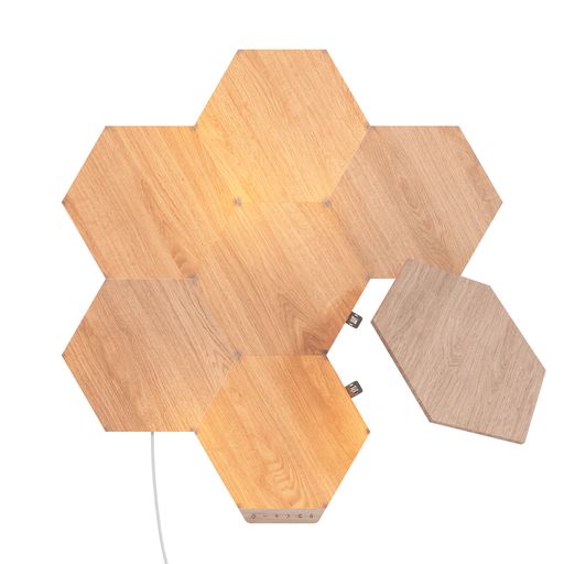 Nanoleaf Elements Wood Look Hexagons Starter Kit – 7PK