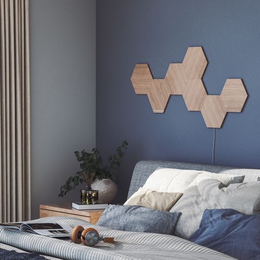 Nanoleaf Elements Wood Look Hexagons Starter Kit – 7PK