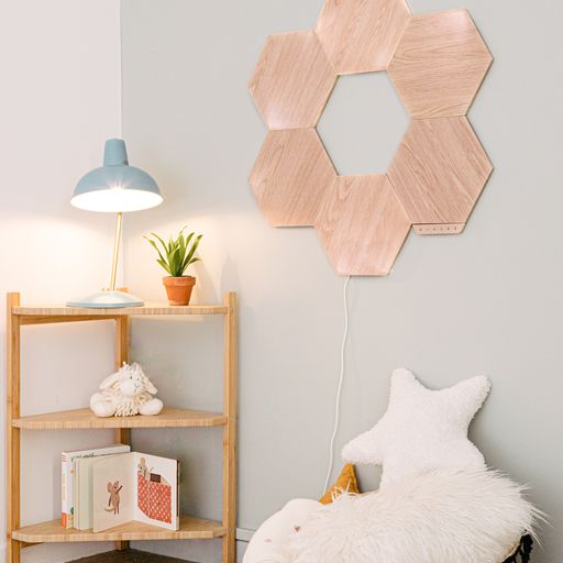 Nanoleaf Elements Wood Look Hexagons Starter Kit – 7PK