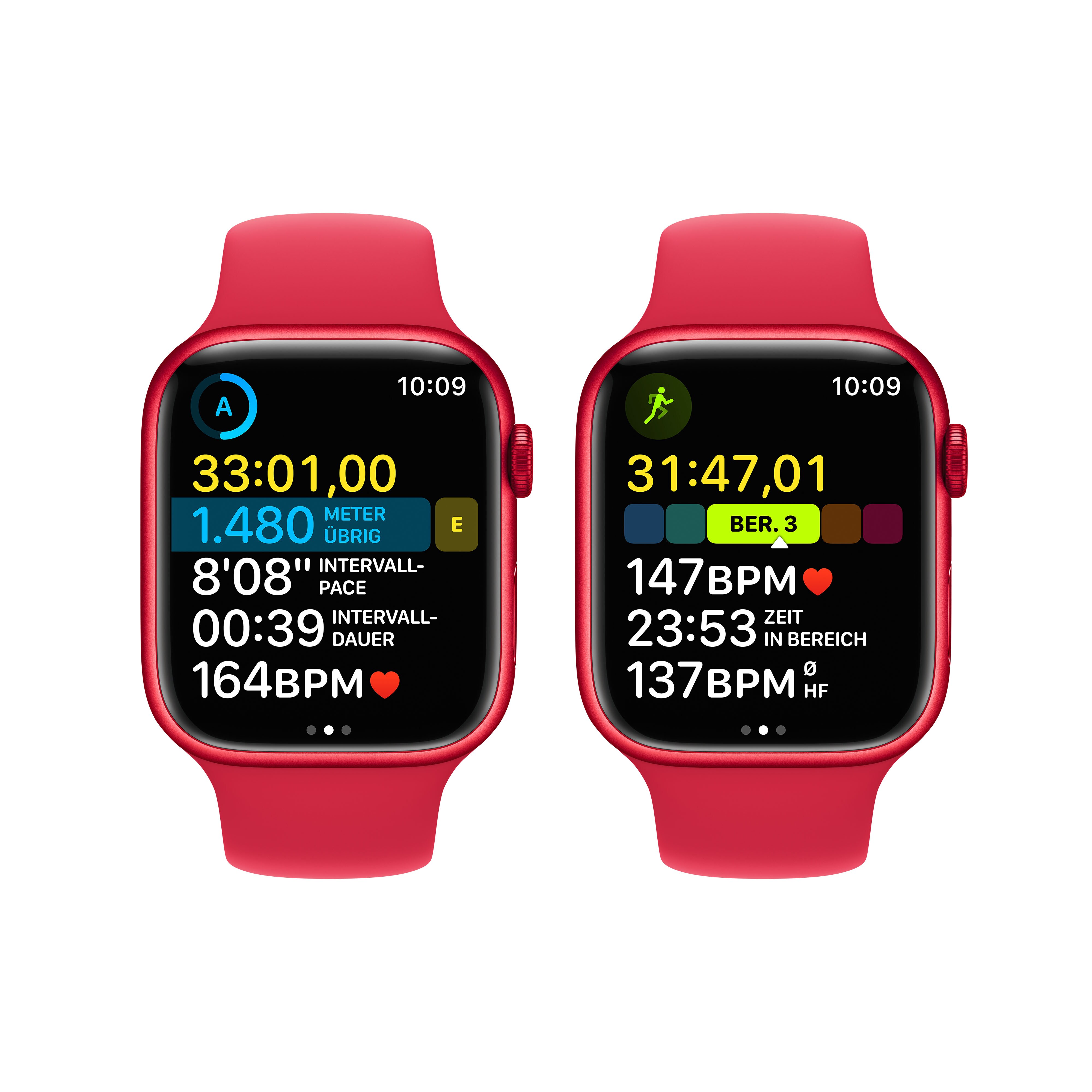 Apple Watch Series 8 GPS 45mm Aluminium Product(RED) Sportarmband  