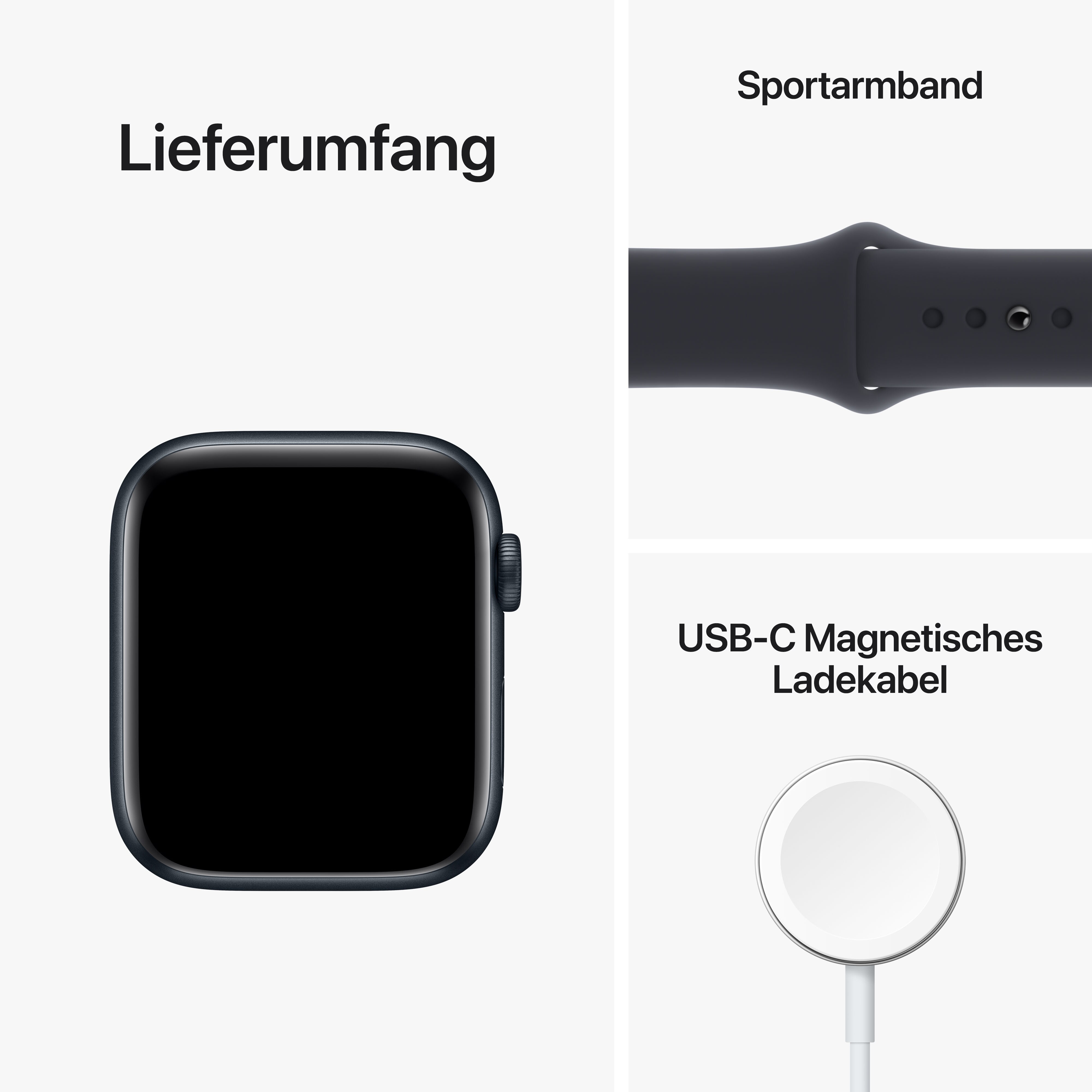 Apple Watch SE LTE 44mm Aluminiumgehäuse Mitternacht Sportarmband Mitternacht