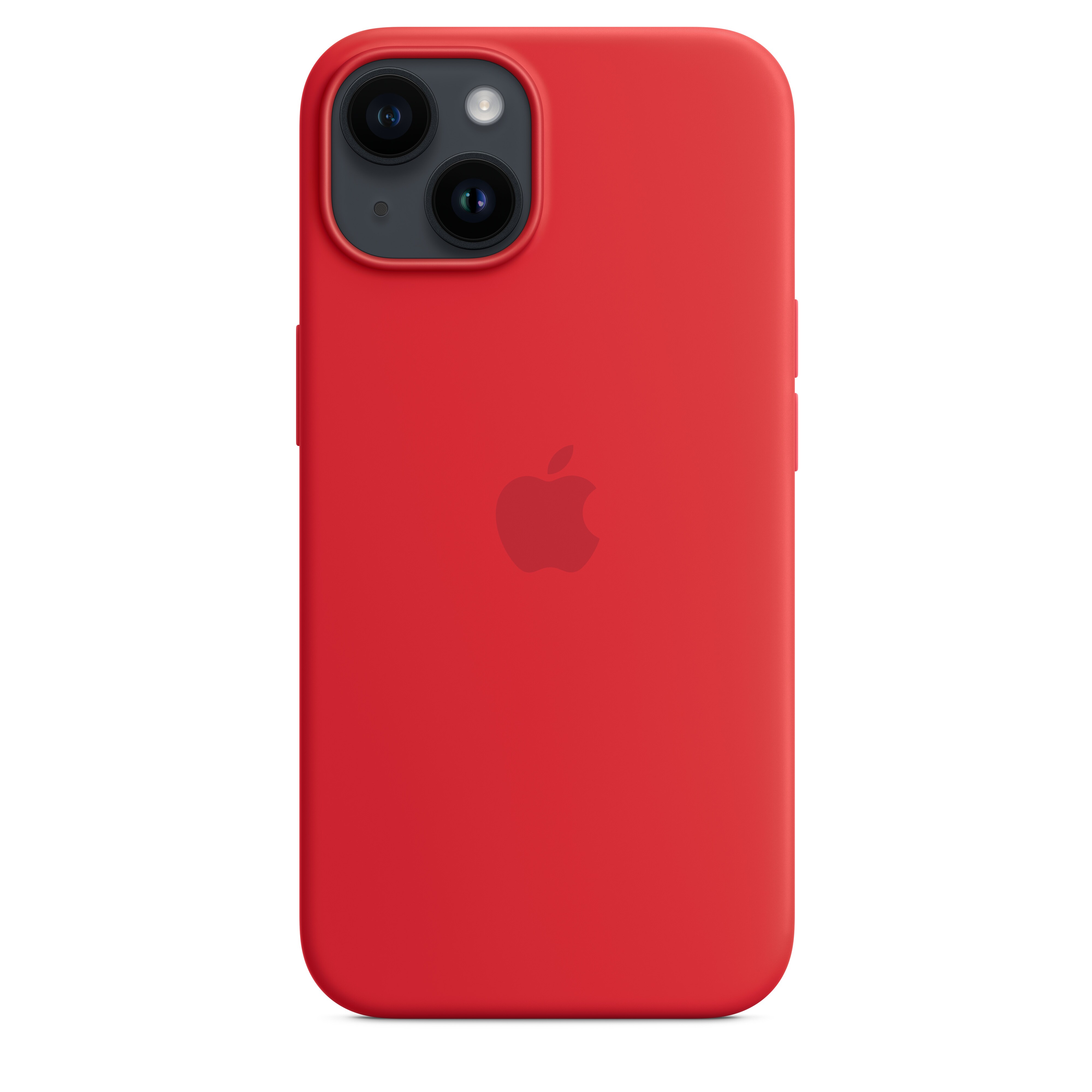 Apple Original iPhone 14 Silikon Case mit MagSafe Product(RED)