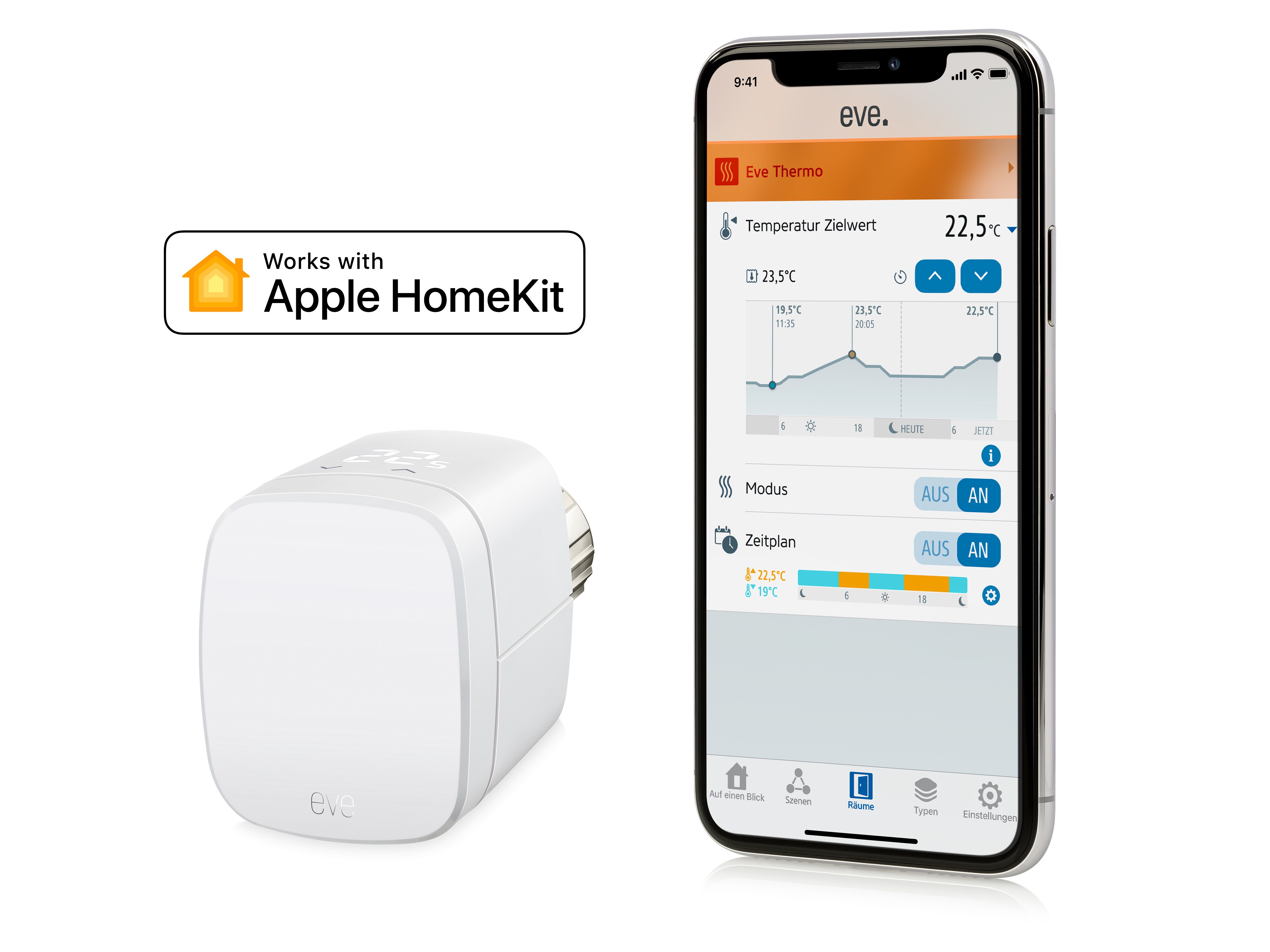 Eve Thermo - Smartes Heizkörperthermostat mit Apple HomeKit-Technologie