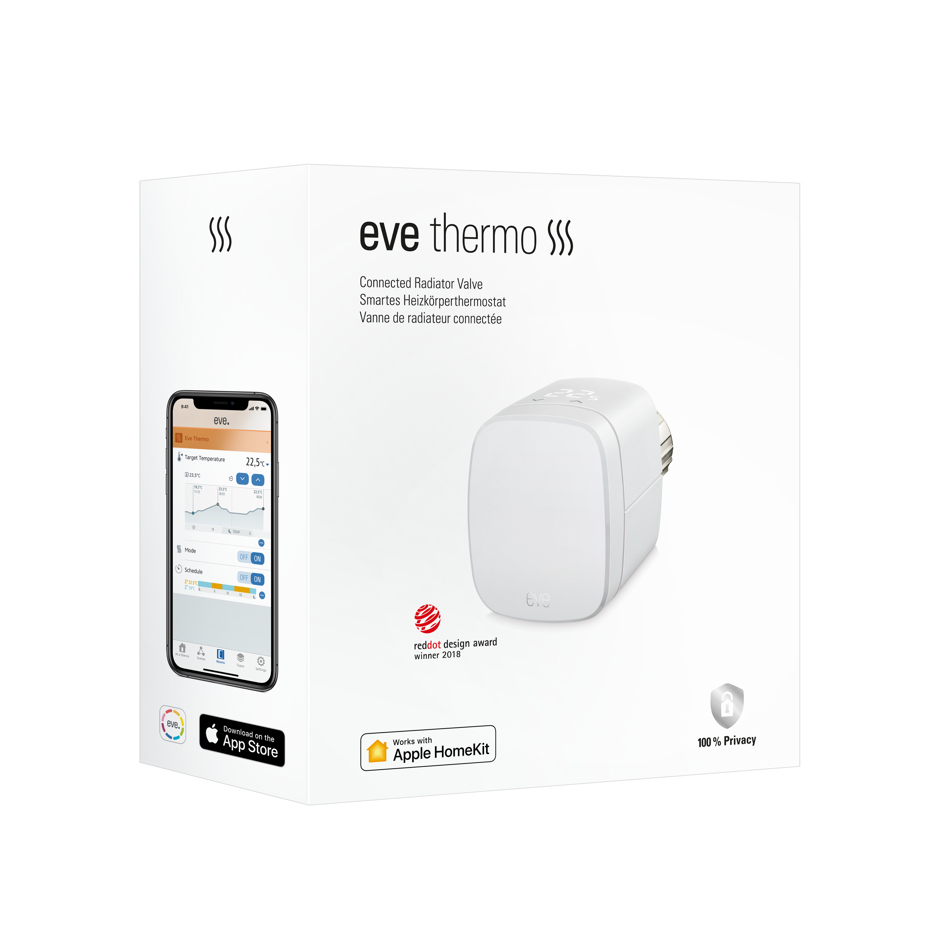 Eve Thermo - Smartes Heizkörperthermostat mit Apple HomeKit-Technologie