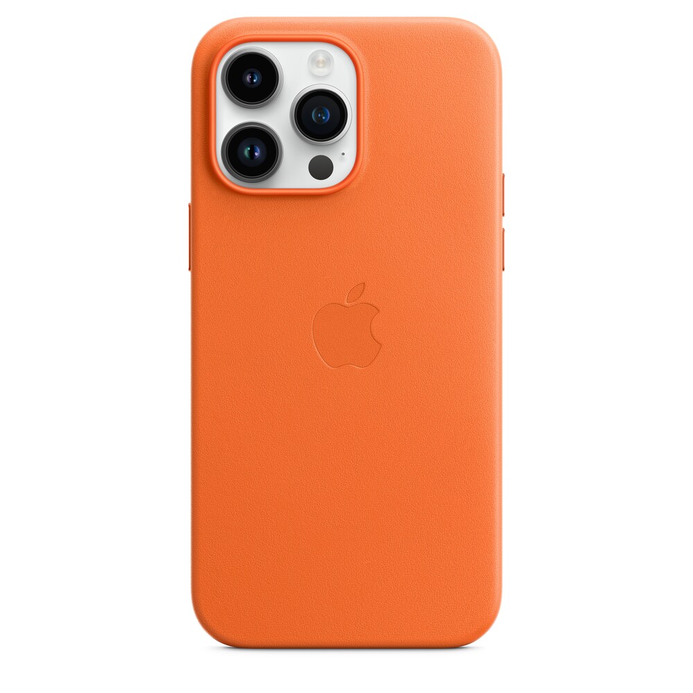 Apple Original iPhone 14 Pro Max Leder Case mit MagSafe Orange