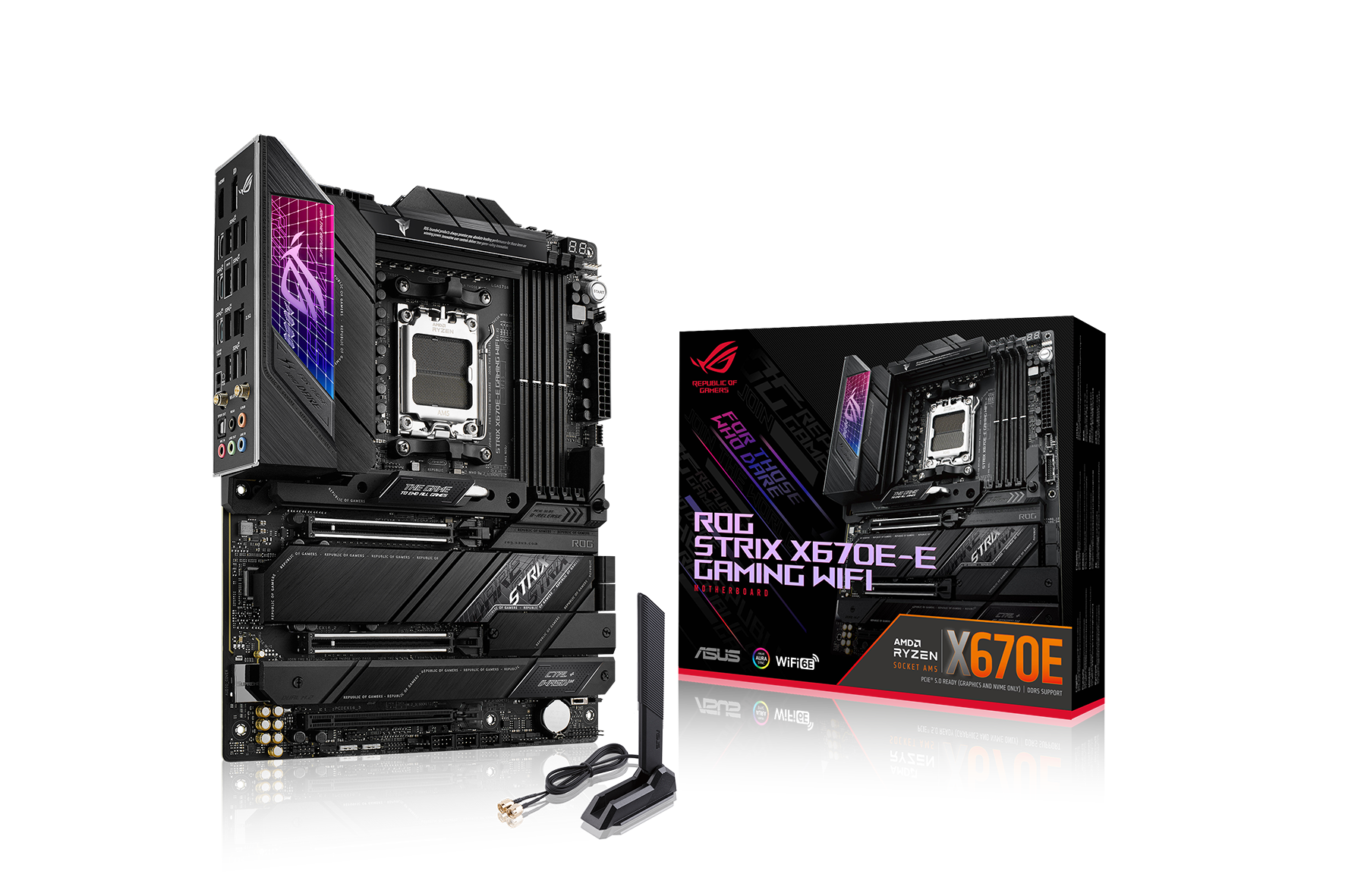 ASUS ROG STRIX X670E-E GAMING WIFI ATX Mainboard Sockel AM5 WIFI/M.2/USB3.2-C/DP