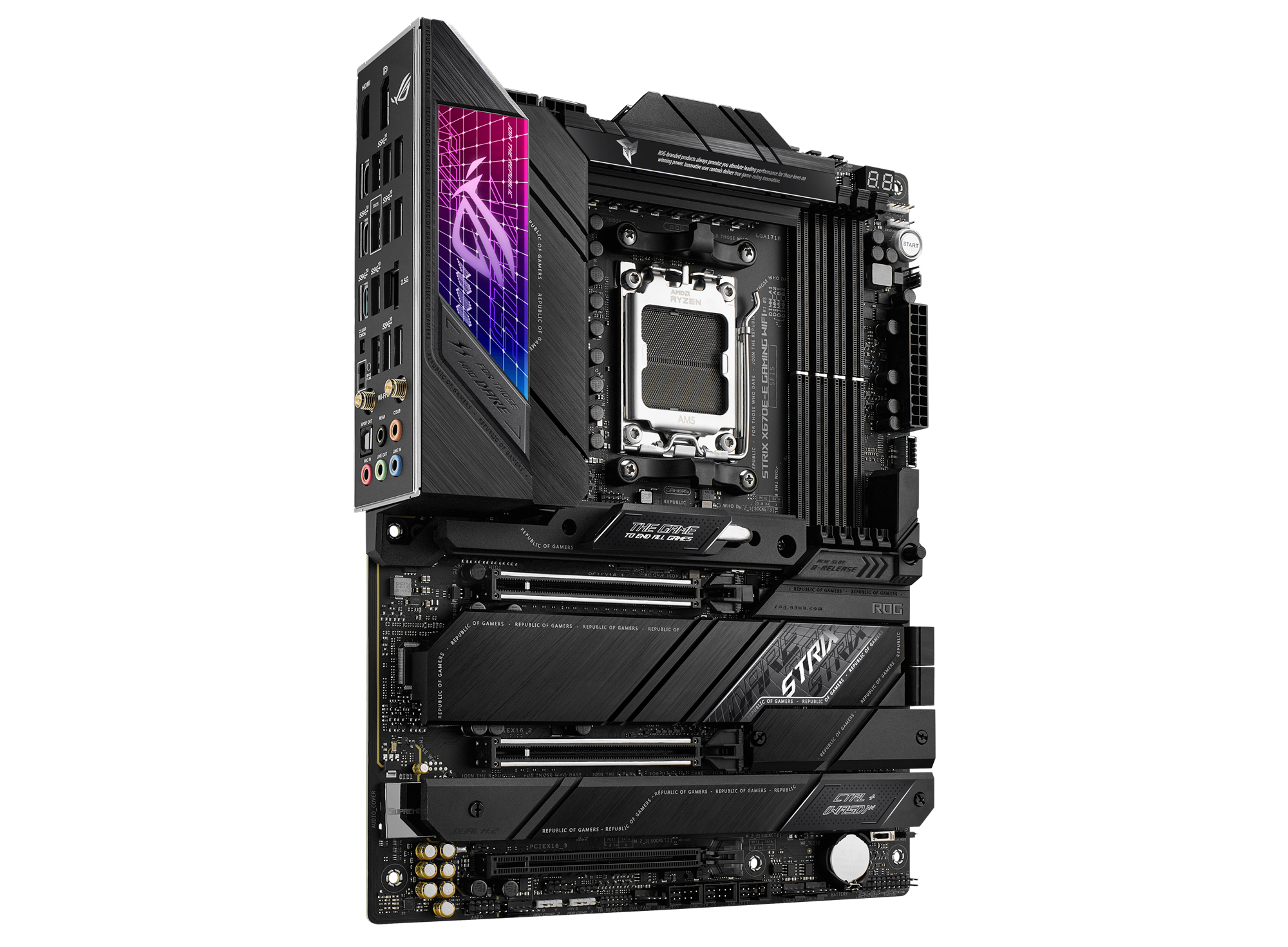 ASUS ROG STRIX X670E-E GAMING WIFI ATX Mainboard Sockel AM5 WIFI/M.2/USB3.2-C/DP