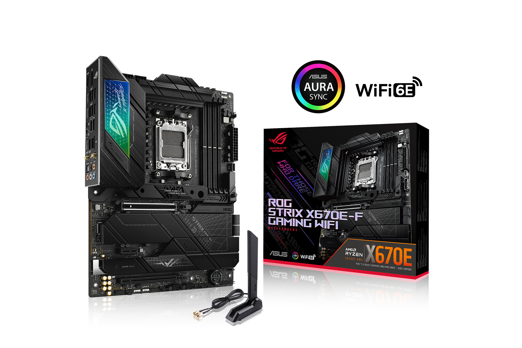 ASUS ROG STRIX X670E-F GAMING WIFI ATX Mainboard Sockel AM5 WIFI/M.2/USB3.2-C/DP