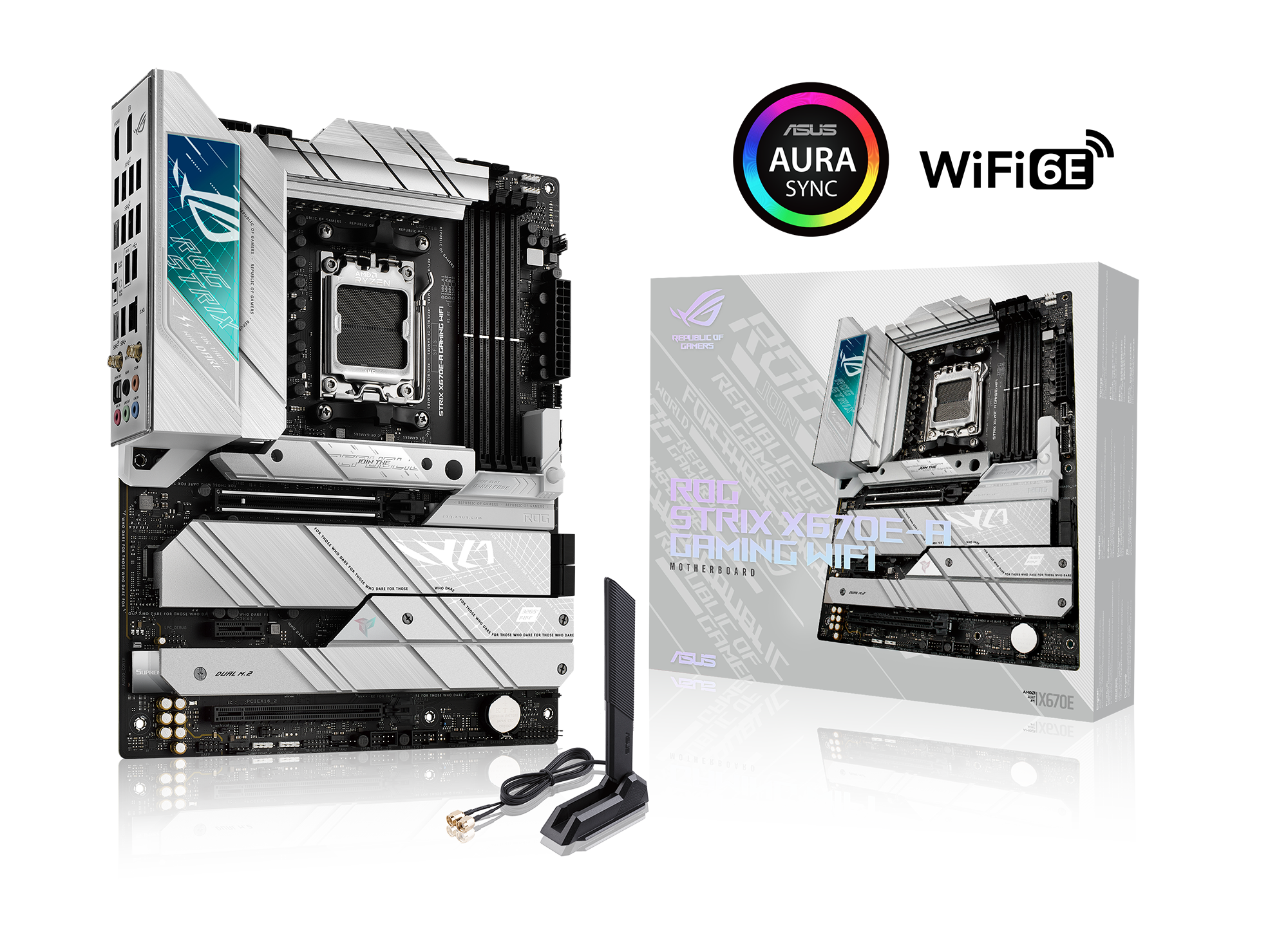 ASUS ROG STRIX X670E-A GAMING WIFI ATX Mainboard Sockel AM5 WIFI/M.2/USB3.2-C/DP