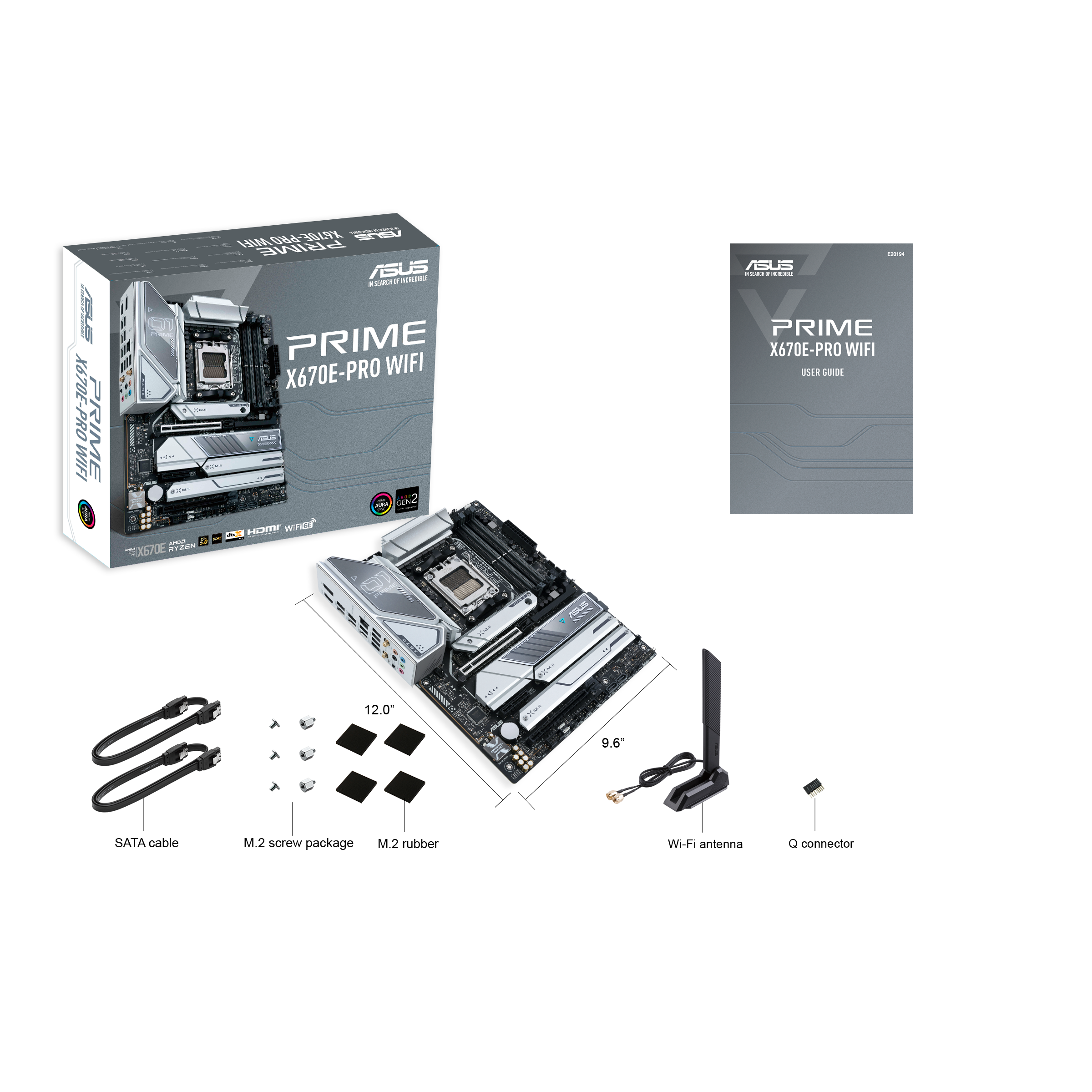 ASUS PRIME X670E-PRO WIFI ATX Mainboard Sockel AM5 WIFI/M.2/USB3.2 Typ C/HDMI/DP