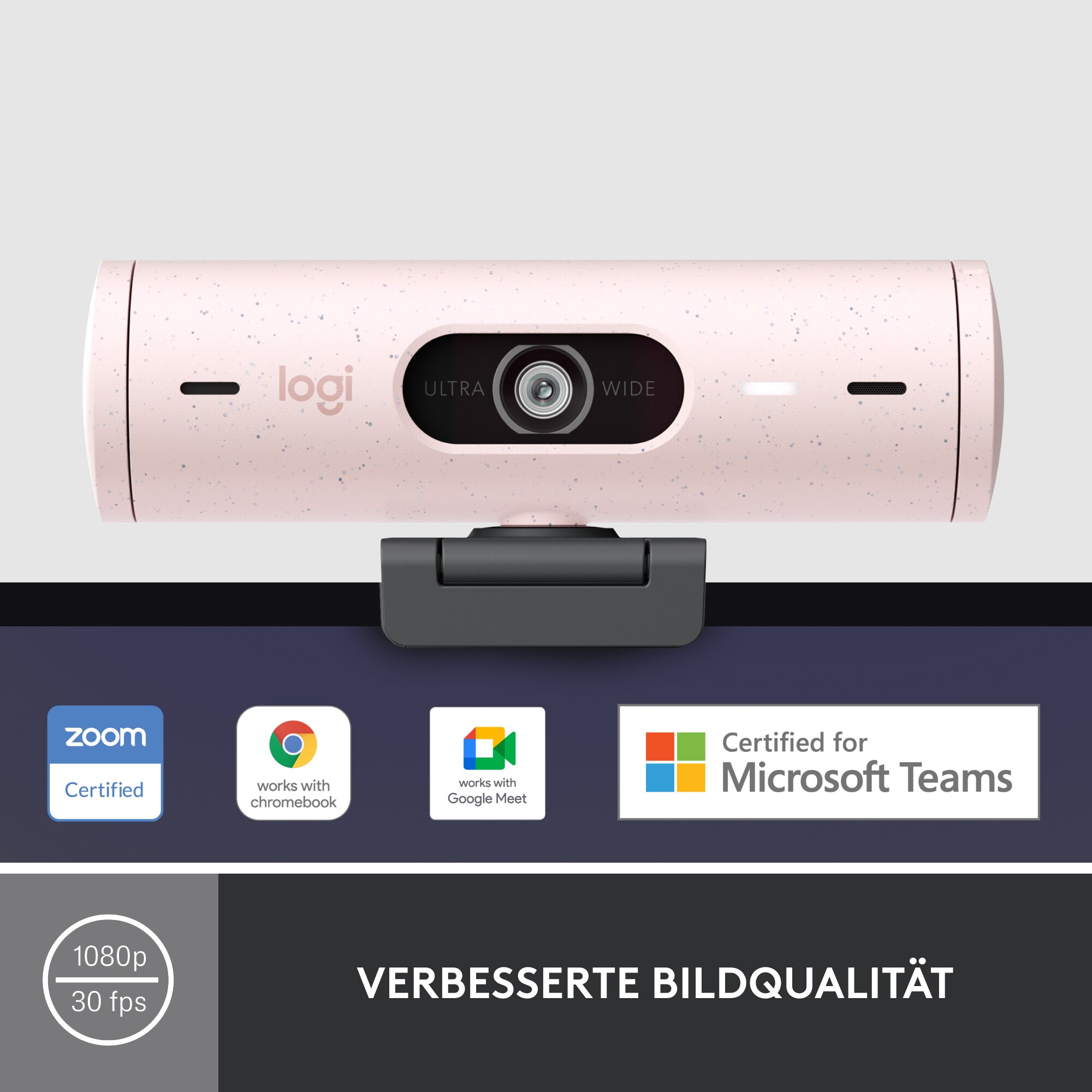 Logitech Brio 500 Webcam Rose