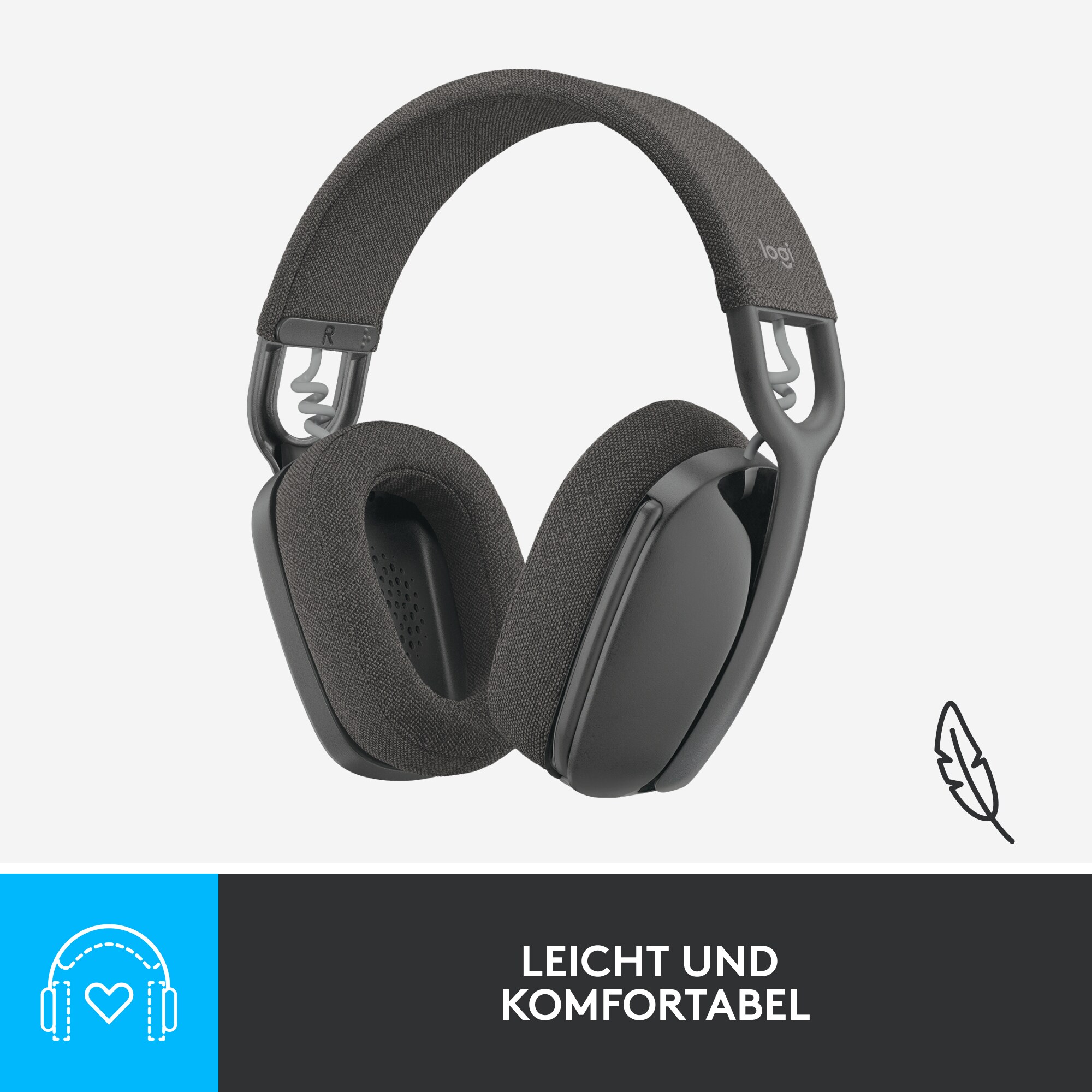 Logitech Zone Vibe 100 Kabelloses Headset Grafite