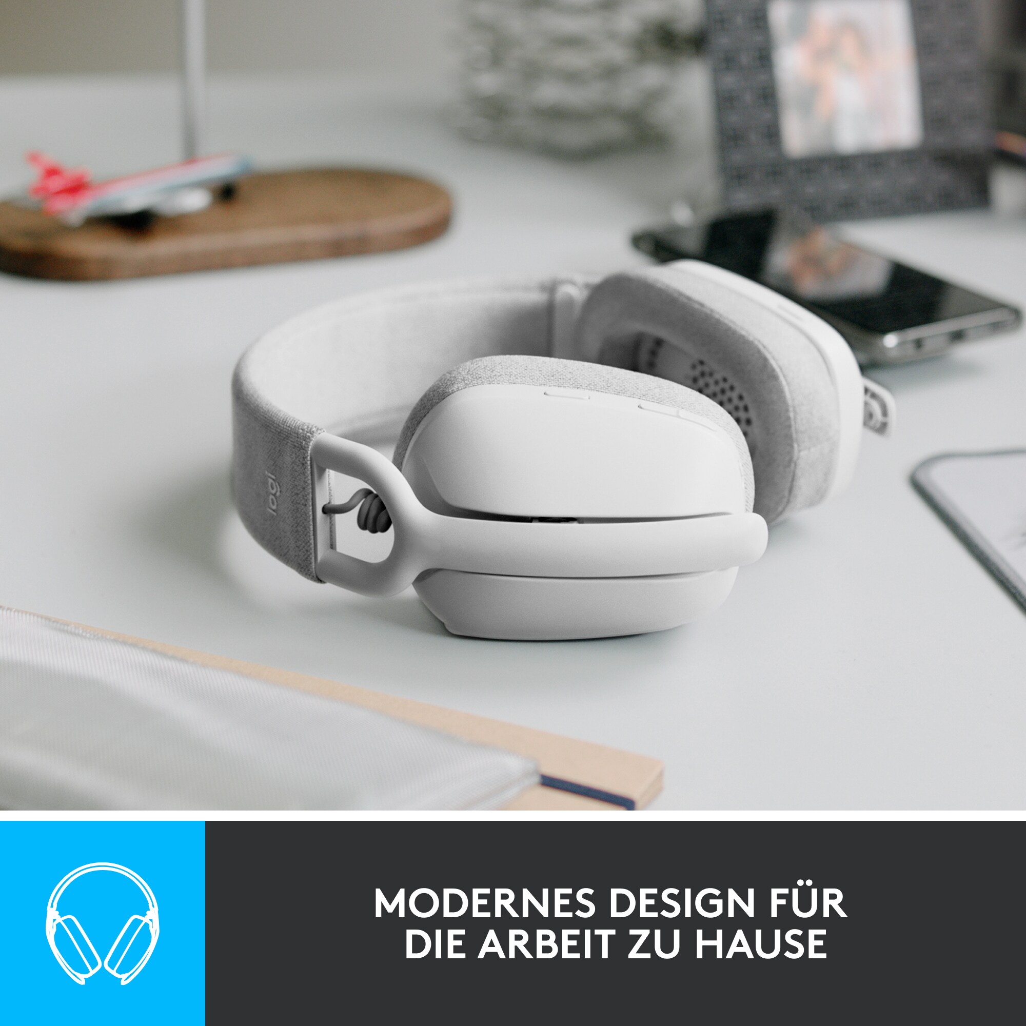 Logitech Zone Vibe 100 Kabelloses Headset Off White