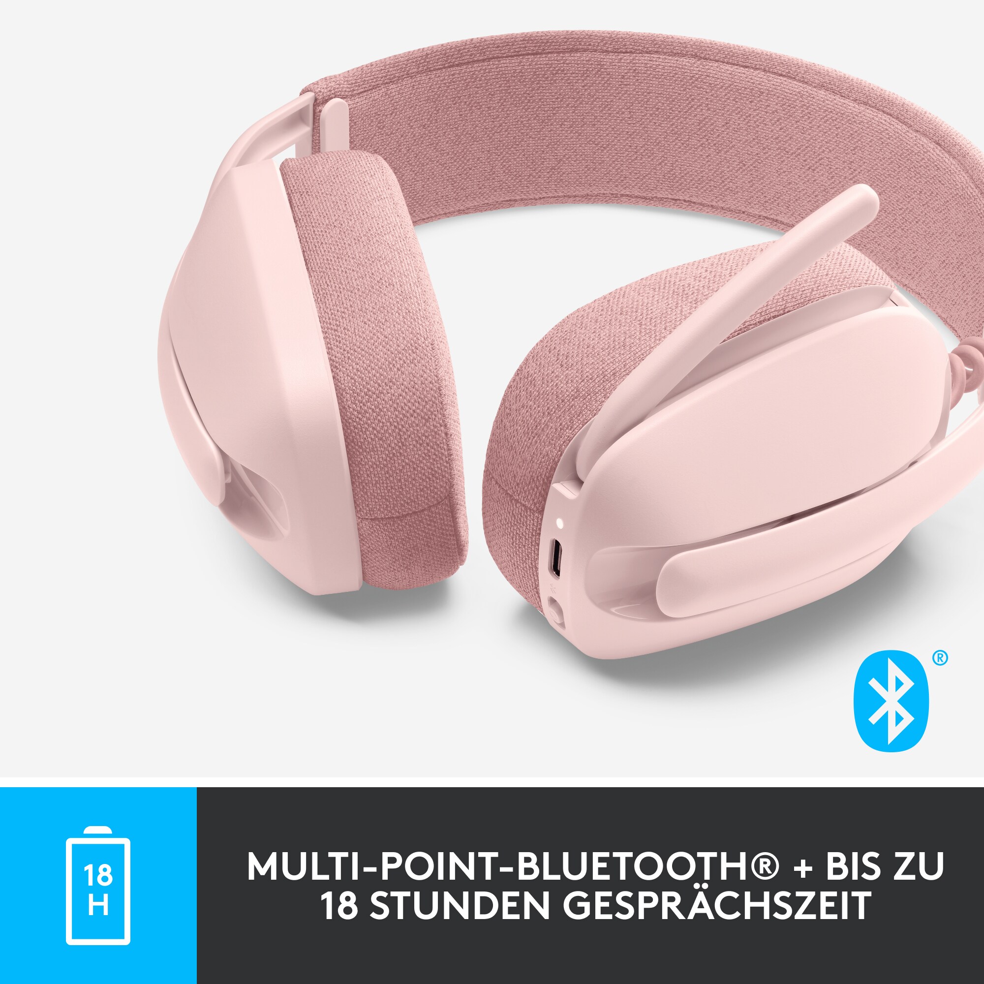 Logitech Zone Vibe 100 Kabelloses Headset Rose