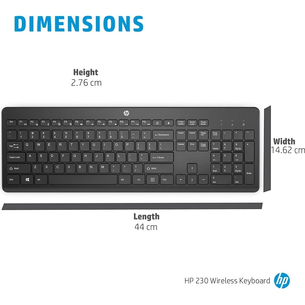 HP 230 Kabellose Tastatur Schwarz