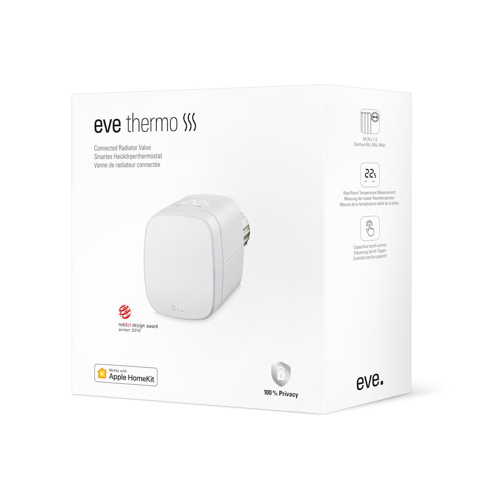 Eve Thermo Smartes Heizkörperthermostat mit Zeitplänen, 3er Pack