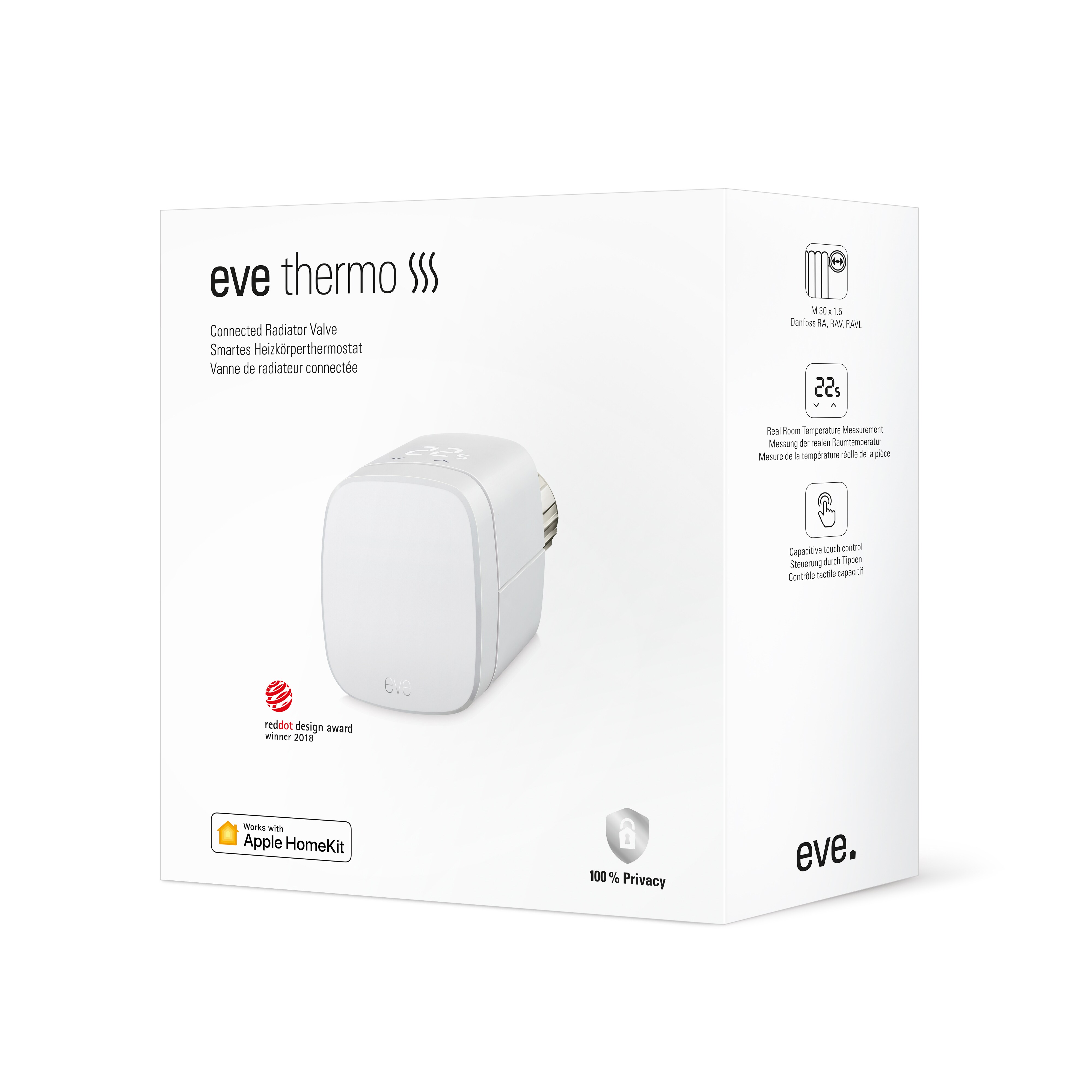 Eve Set "Heizen" - Eve Thermo 2er Pack + Eve Door &amp; Window mit Thread