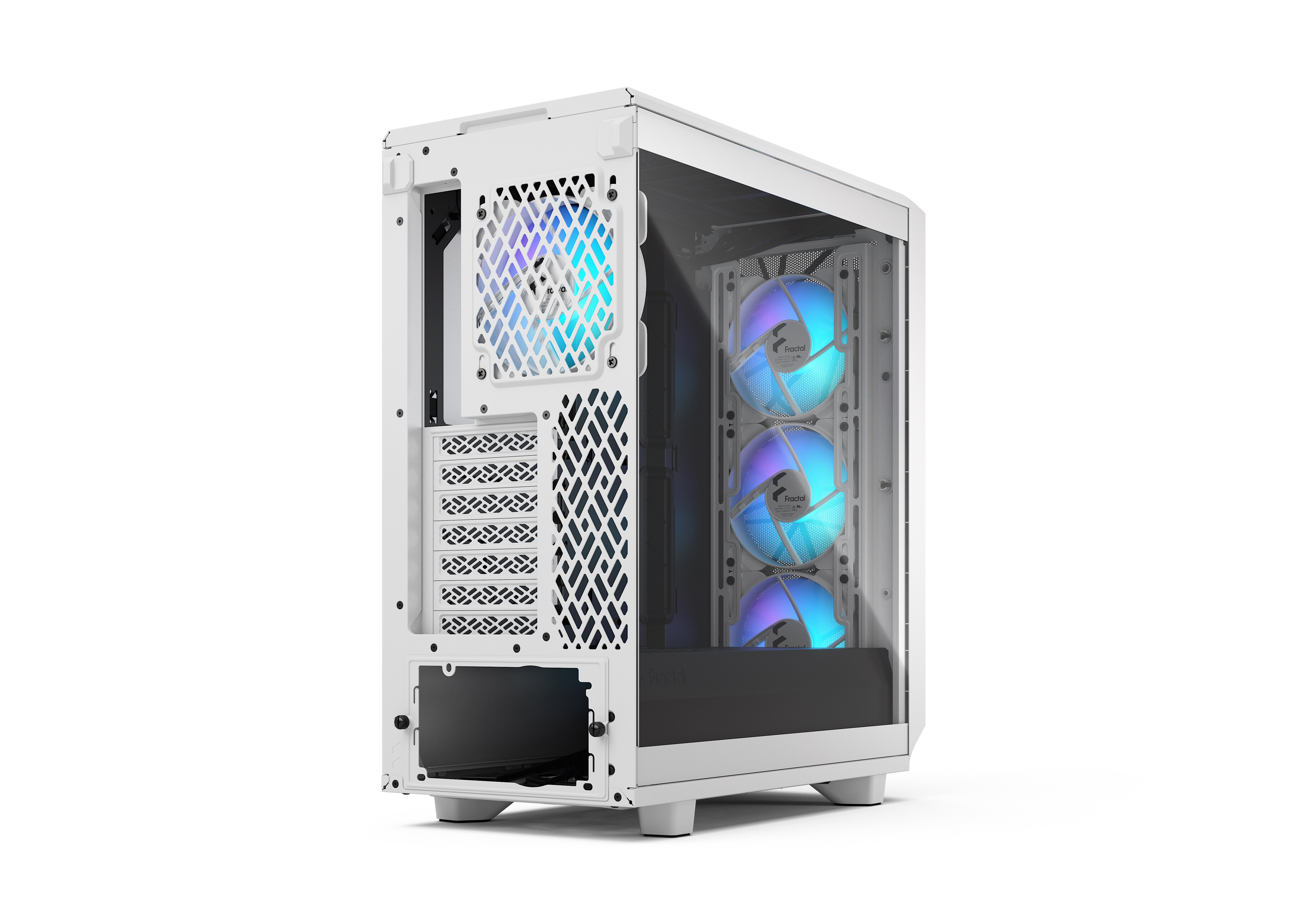 Fractal Design Meshify 2 Compact RGB White TG Clear Tint Gaming Gehäuse