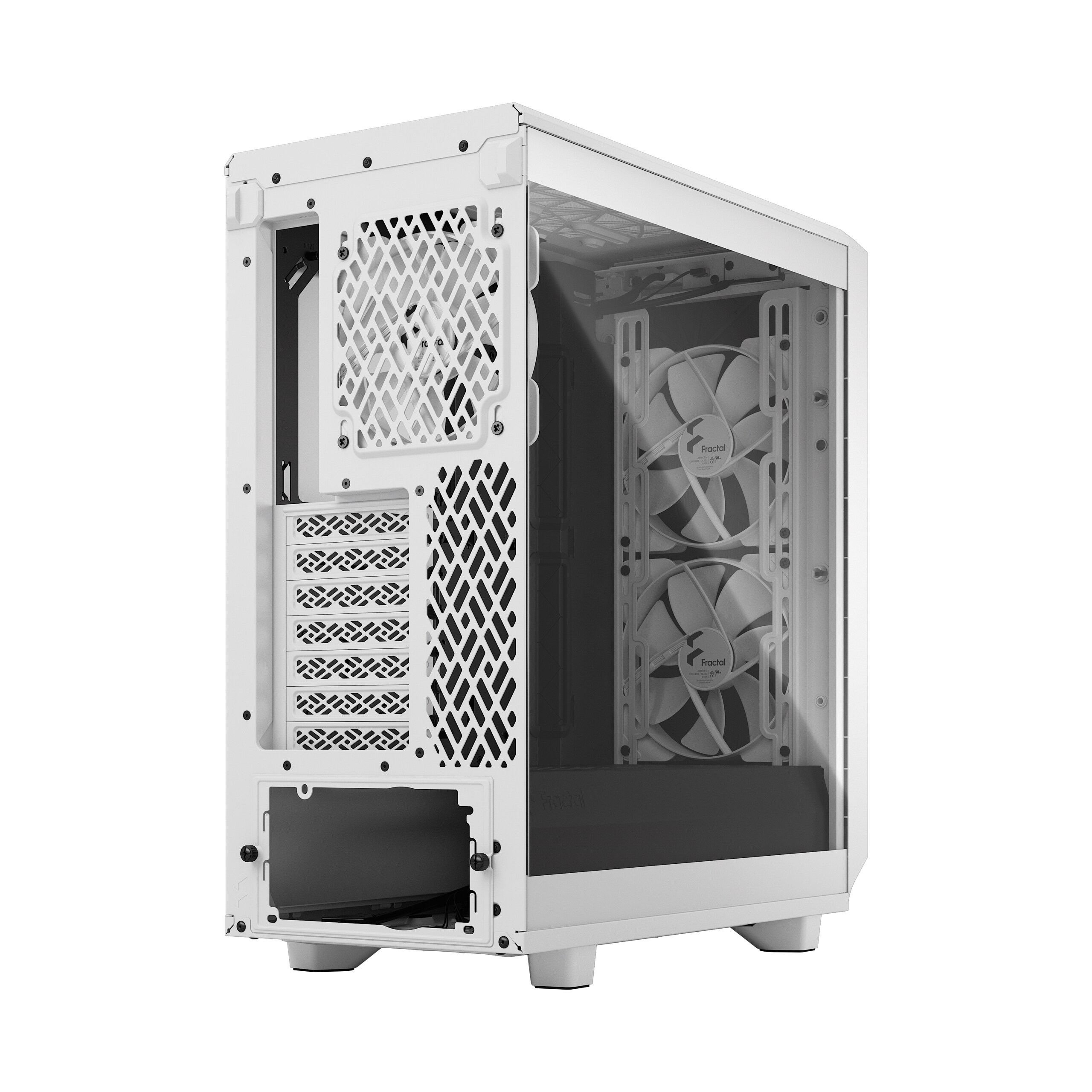 Fractal Design Meshify 2 Compact Lite White TG Clear Gaming Gehäuse