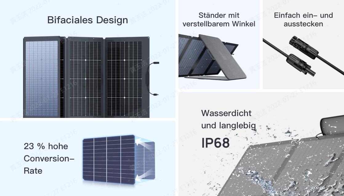 EcoFlow 220W tragbares Solar Panel IP68