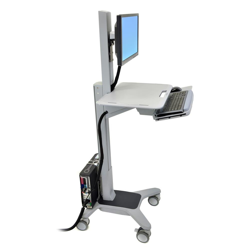 Ergotron WorkFit-C Single LD mobiler Steh-Sitz Arbeitsplatz bis 30" TFT höhenv.