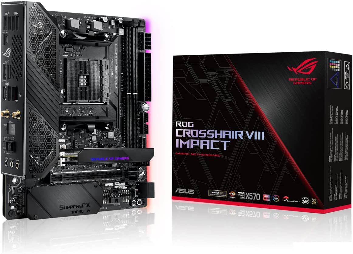 ASUS ROG Crosshair VIII Impact X570 Mini-DTX Mainboard Sockel AM4 /M.2/Wi-Fi