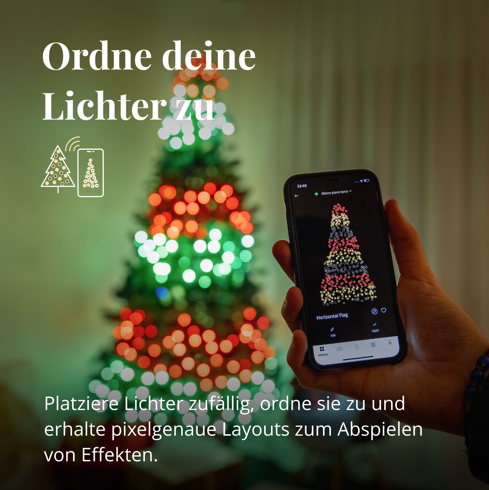 twinkly Smarte Lichterkette STRINGS mit 400 5mm LED RGBW , 32m, WiFi