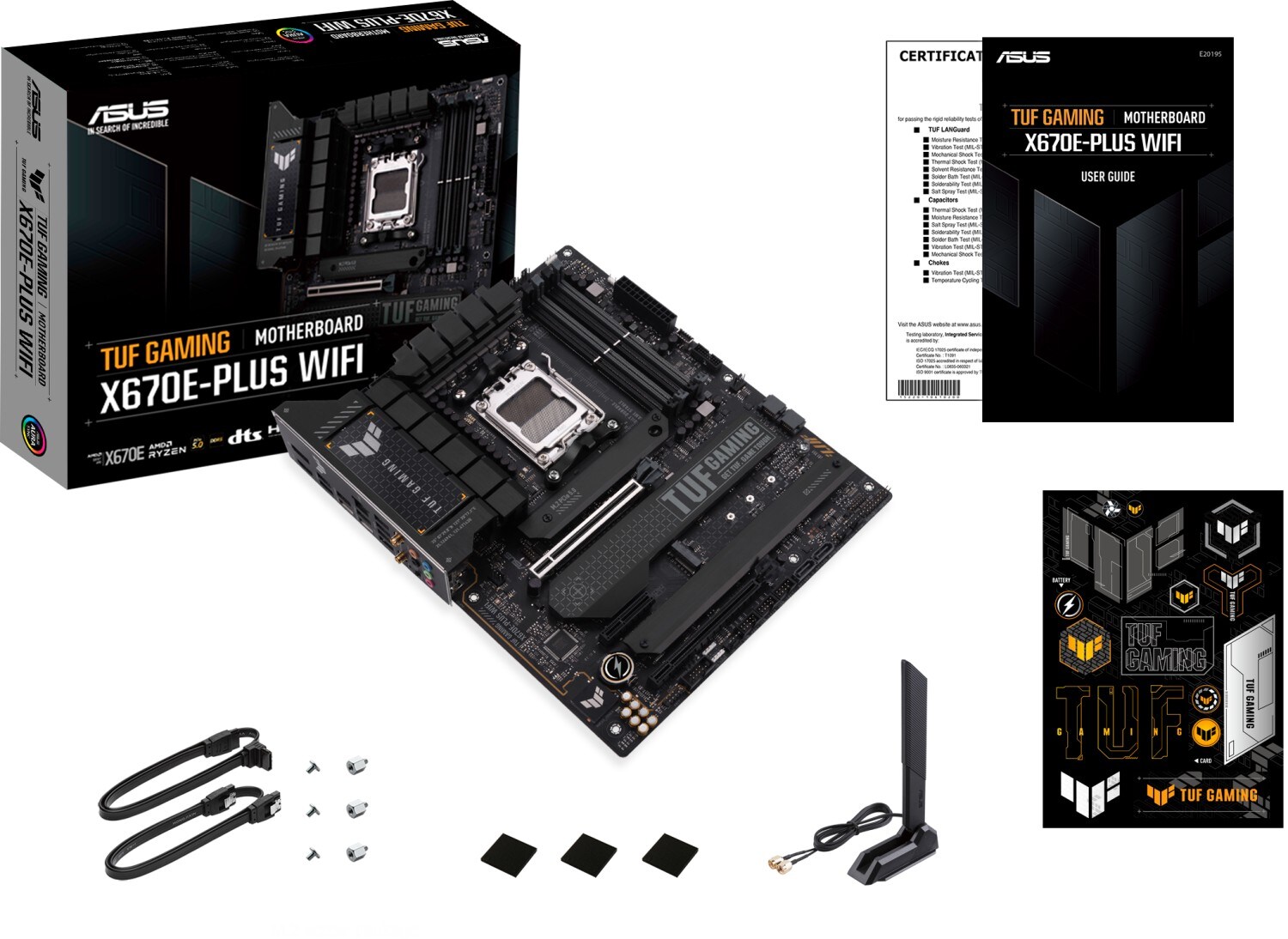 ASUS TUF Gaming X670-Plus WIFI ATX Mainboard Sockel AM5 M.2/DP/HDMI/USB3.2 BT