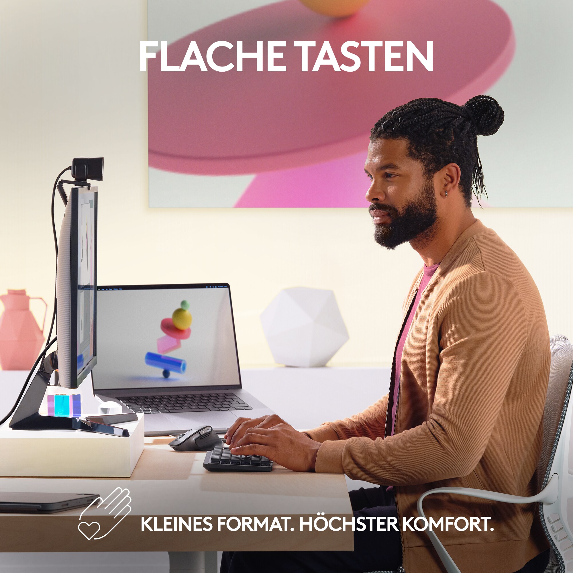 Logitech MX Mechanical Mini für Mac Kabellose Tastatur Dunkelgrau