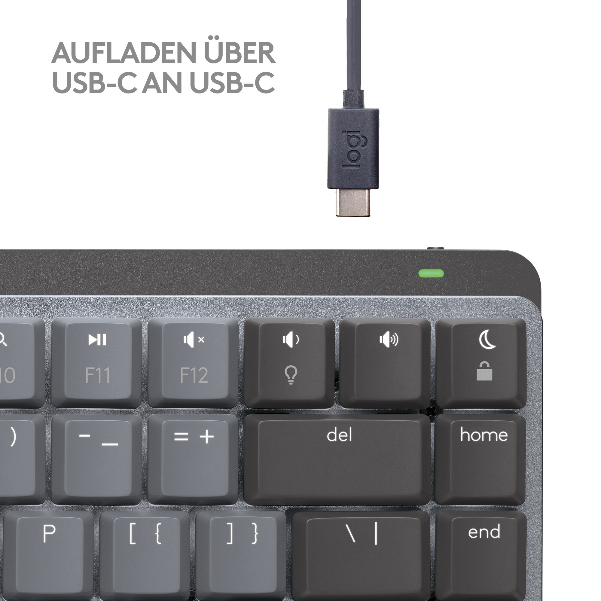 Logitech MX Mechanical Mini für Mac Kabellose Tastatur Dunkelgrau