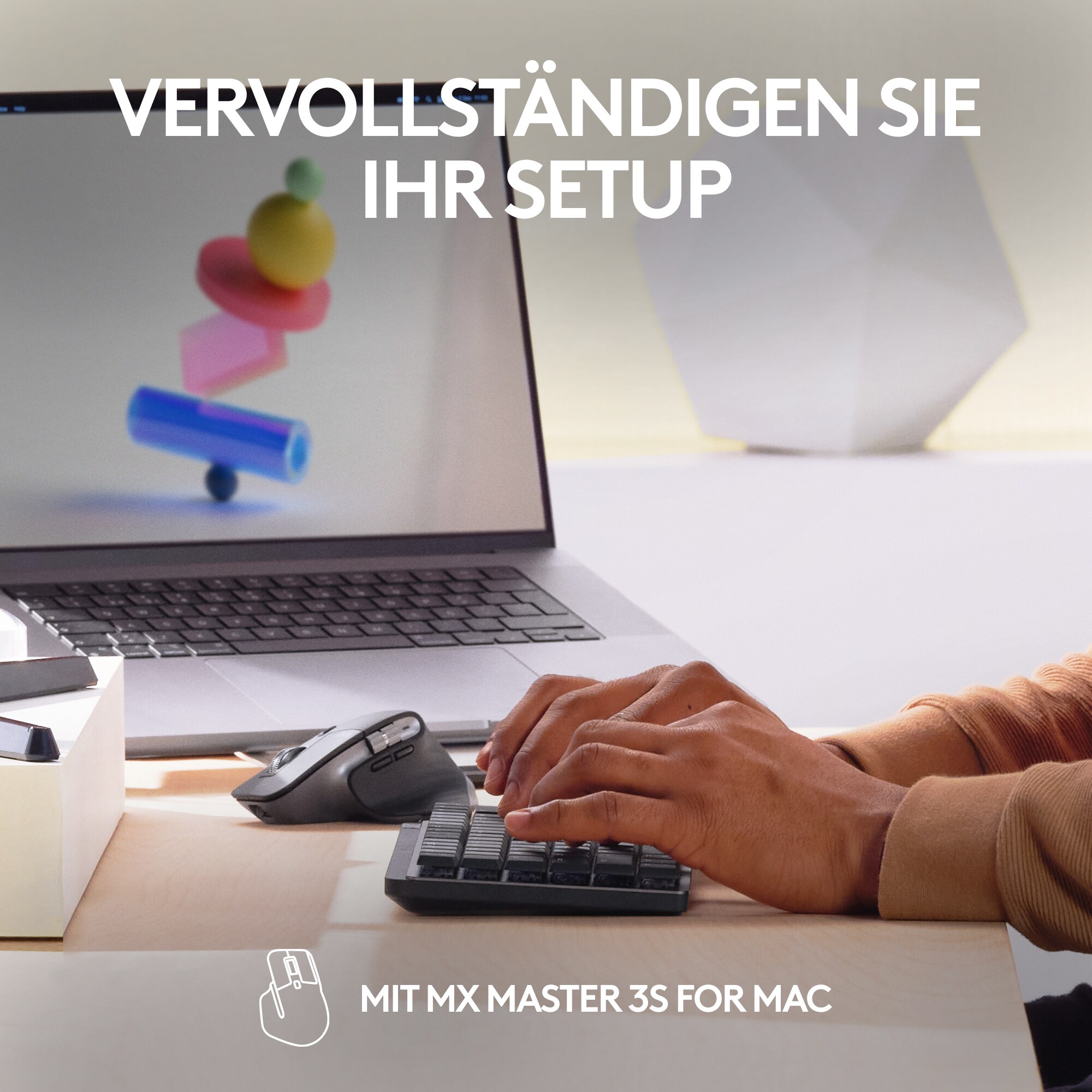 Logitech MX Mechanical Mini für Mac Kabellose Tastatur Dunkelgrau