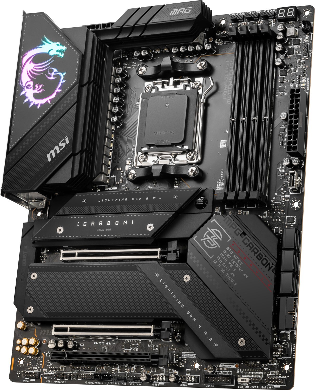 MSI MPG X670E Carbon Wifi ATX Mainboard Sockel AM5 4x M.2/USB-C/HDMI/DP