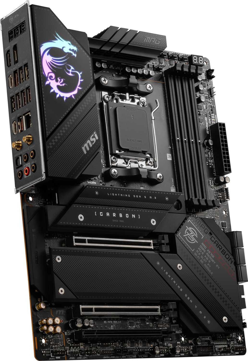 MSI MPG X670E Carbon Wifi ATX Mainboard Sockel AM5 4x M.2/USB-C/HDMI/DP