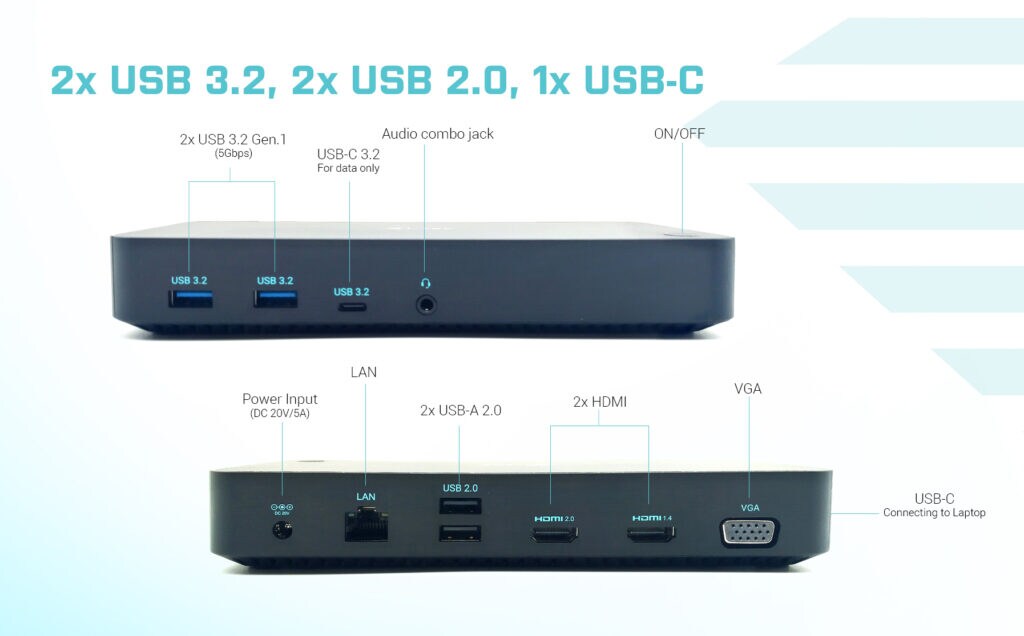 i-tec USB3.0/USB-C/Thunderbolt 3x Display Docking Station + PD 65W