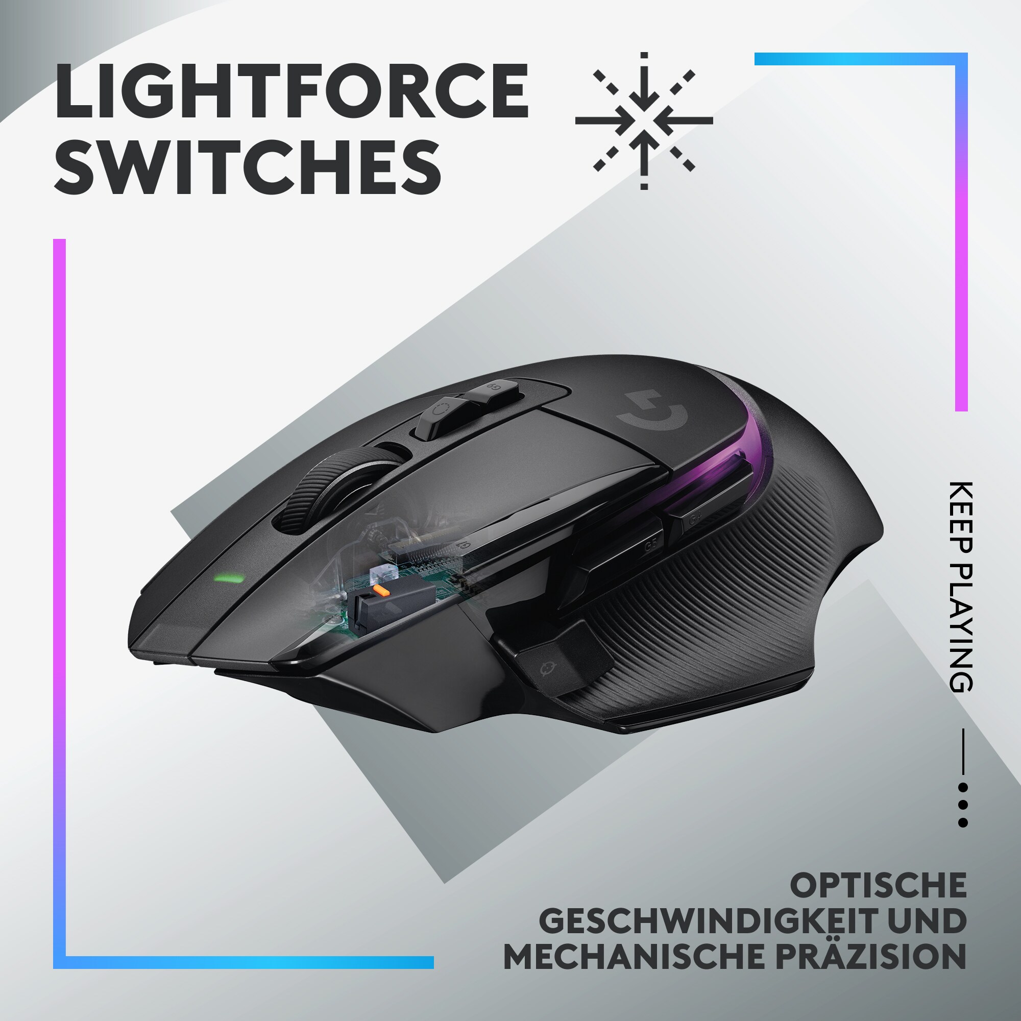 Logitech G502 X Plus Kabellose Gaming Maus Schwarz