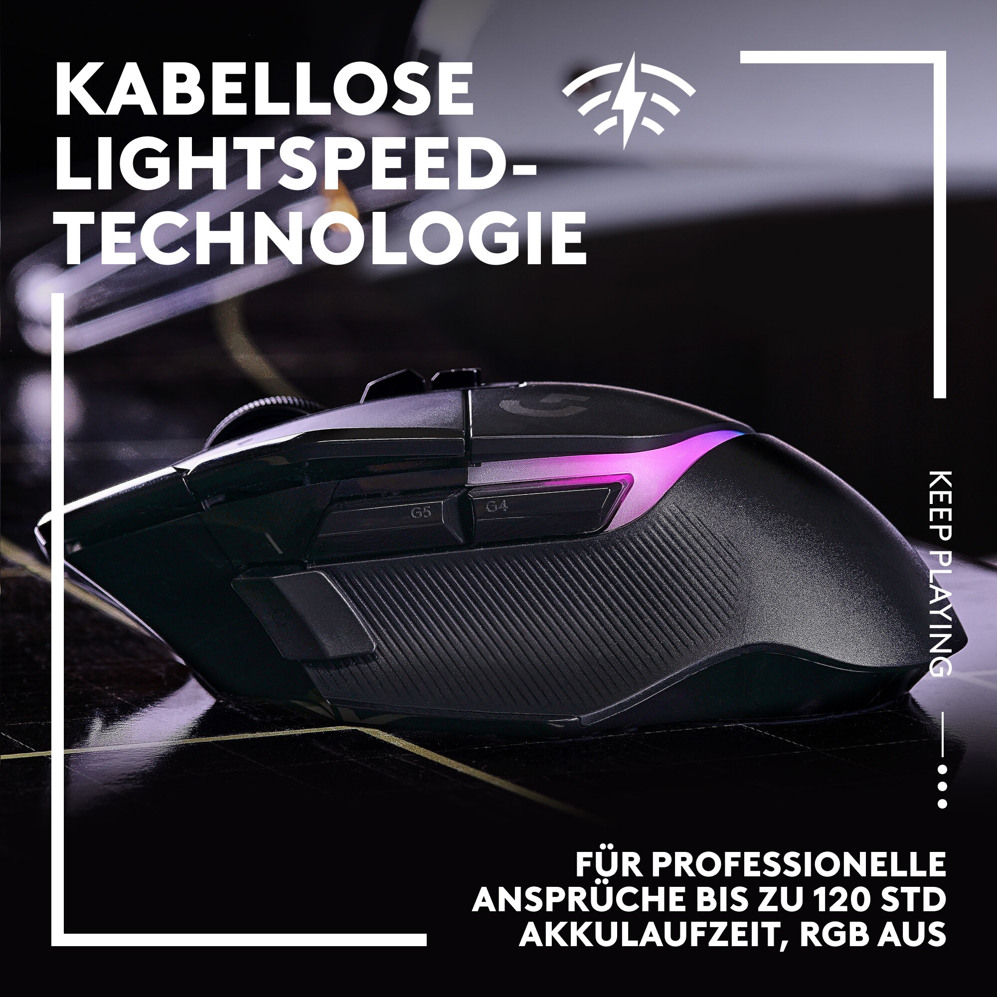 Logitech G502 X Plus Kabellose Gaming Maus Schwarz