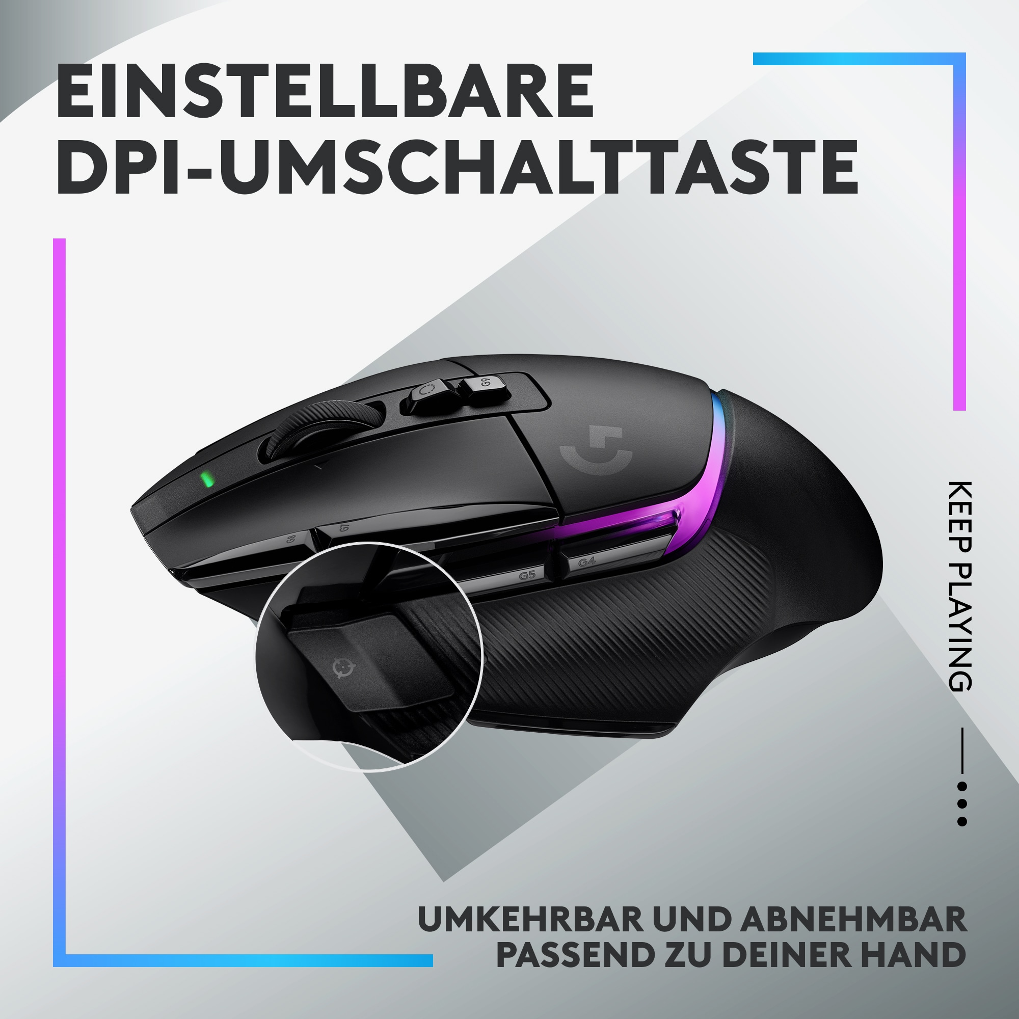 Logitech G502 X Plus Kabellose Gaming Maus Schwarz