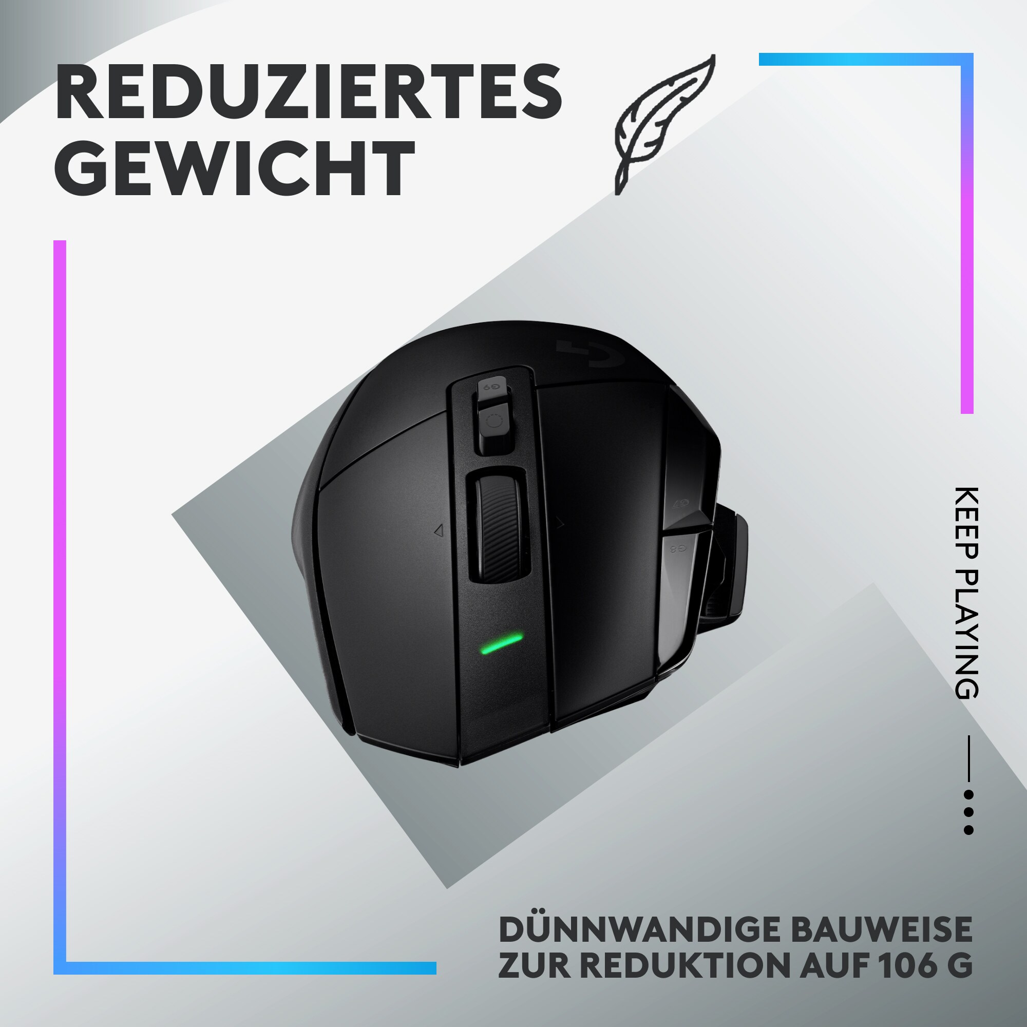 Logitech G502 X Plus Kabellose Gaming Maus Schwarz