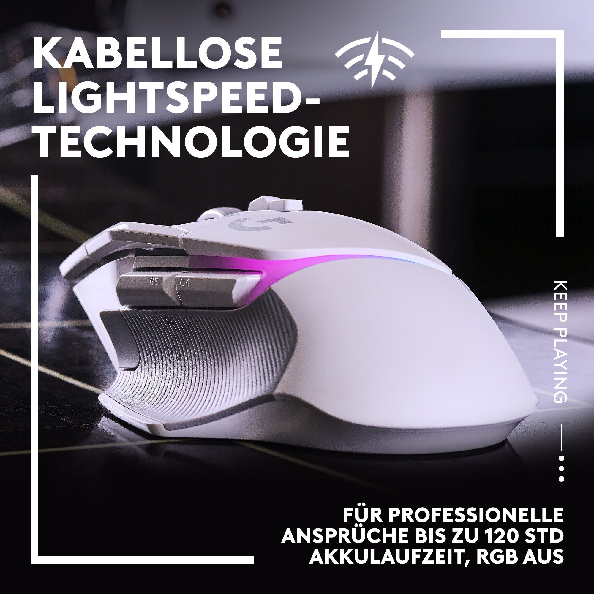 Logitech G502 X Plus Kabellose Gaming Maus Weiß