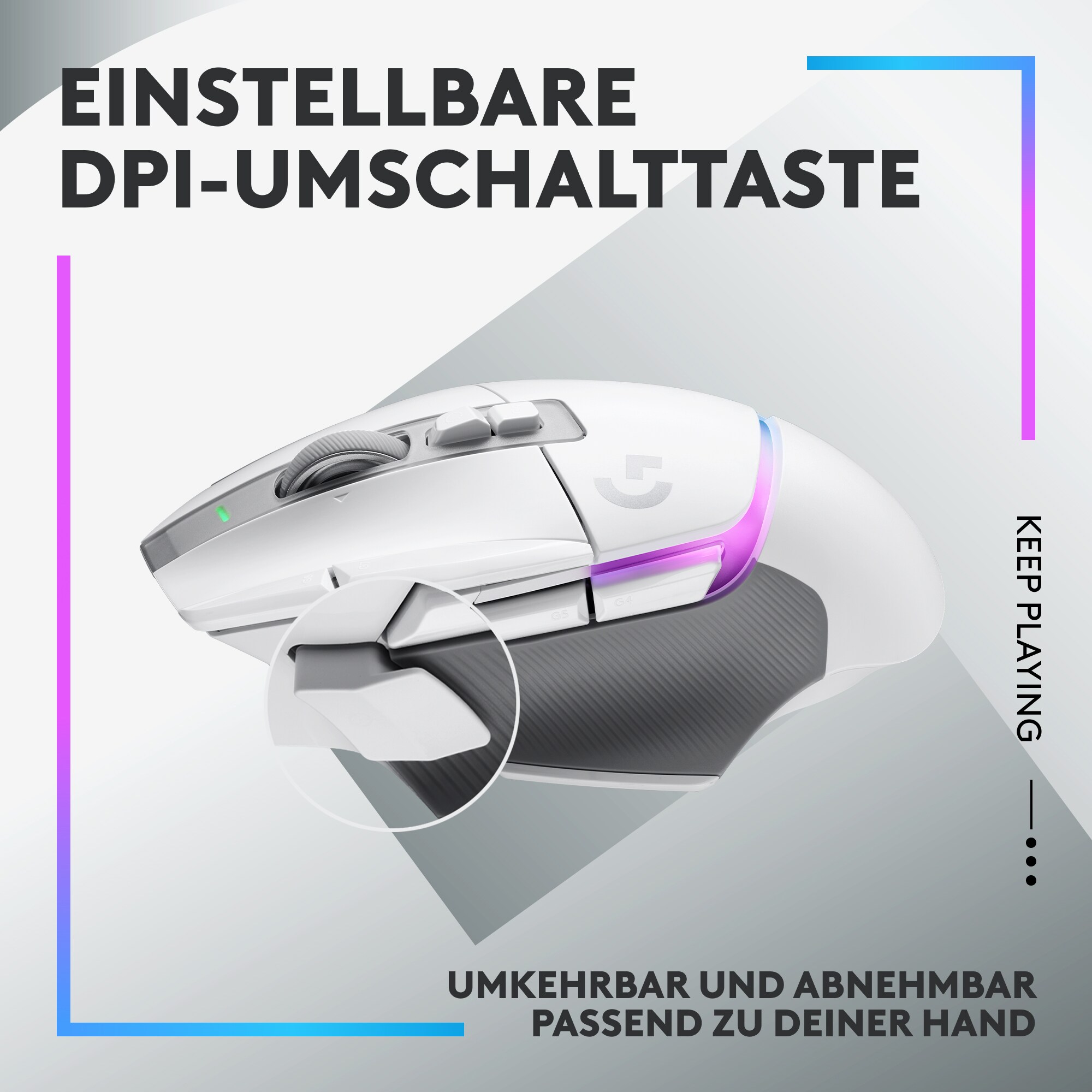 Logitech G502 X Plus Kabellose Gaming Maus Weiß