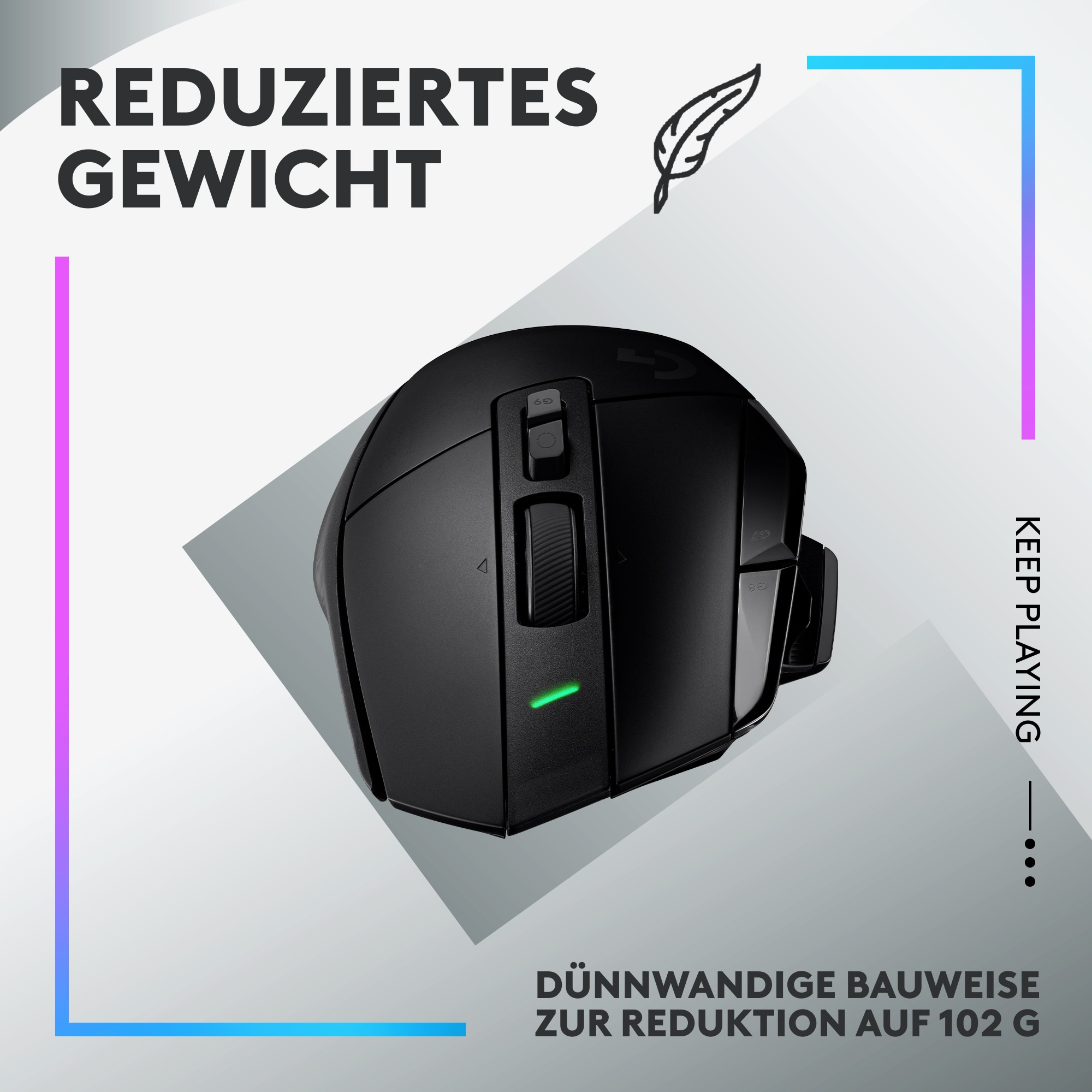 Logitech G502 X LIGHTSPEED Kabellose Gaming Maus Schwarz