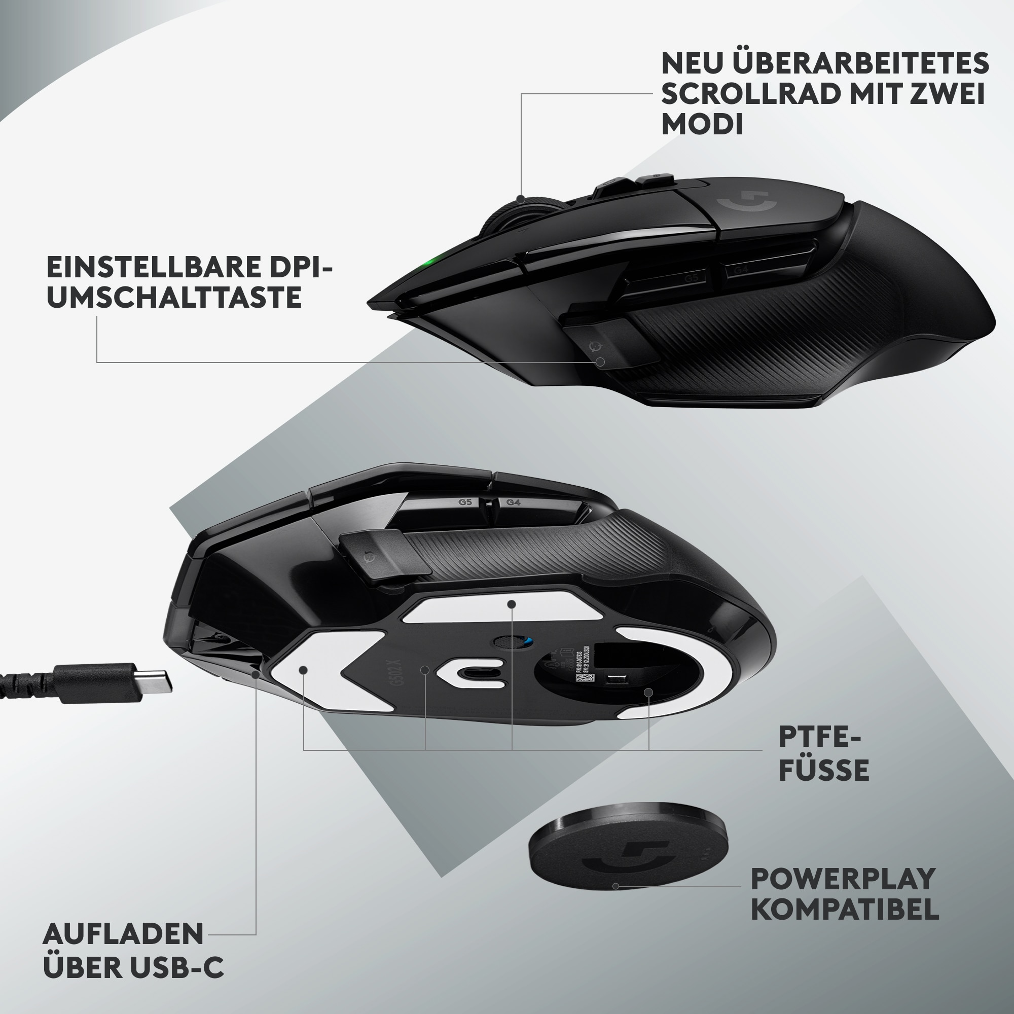 Logitech G502 X LIGHTSPEED Kabellose Gaming Maus Schwarz ++ Cyberport