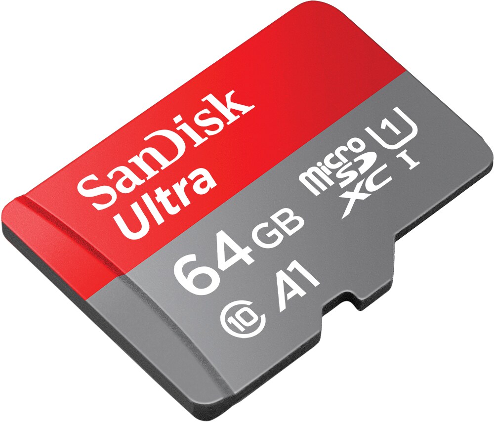 SanDisk Ultra 64 GB microSDHC Speicherkarte Kit (2022) bis 140 MB/s, C10, U1, A1