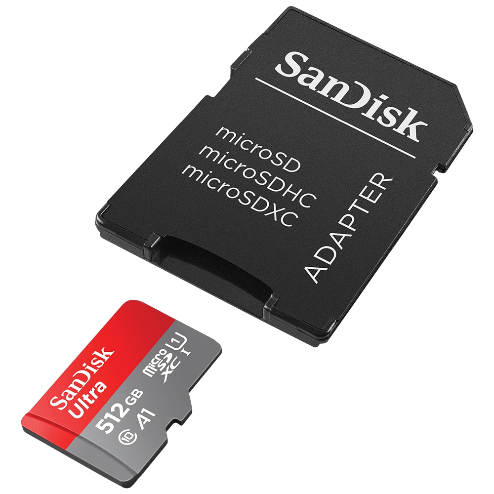 SanDisk Ultra 512 GB microSDXC Speicherkarte Kit (2022) bis 150 MB/s C10, U1, A1