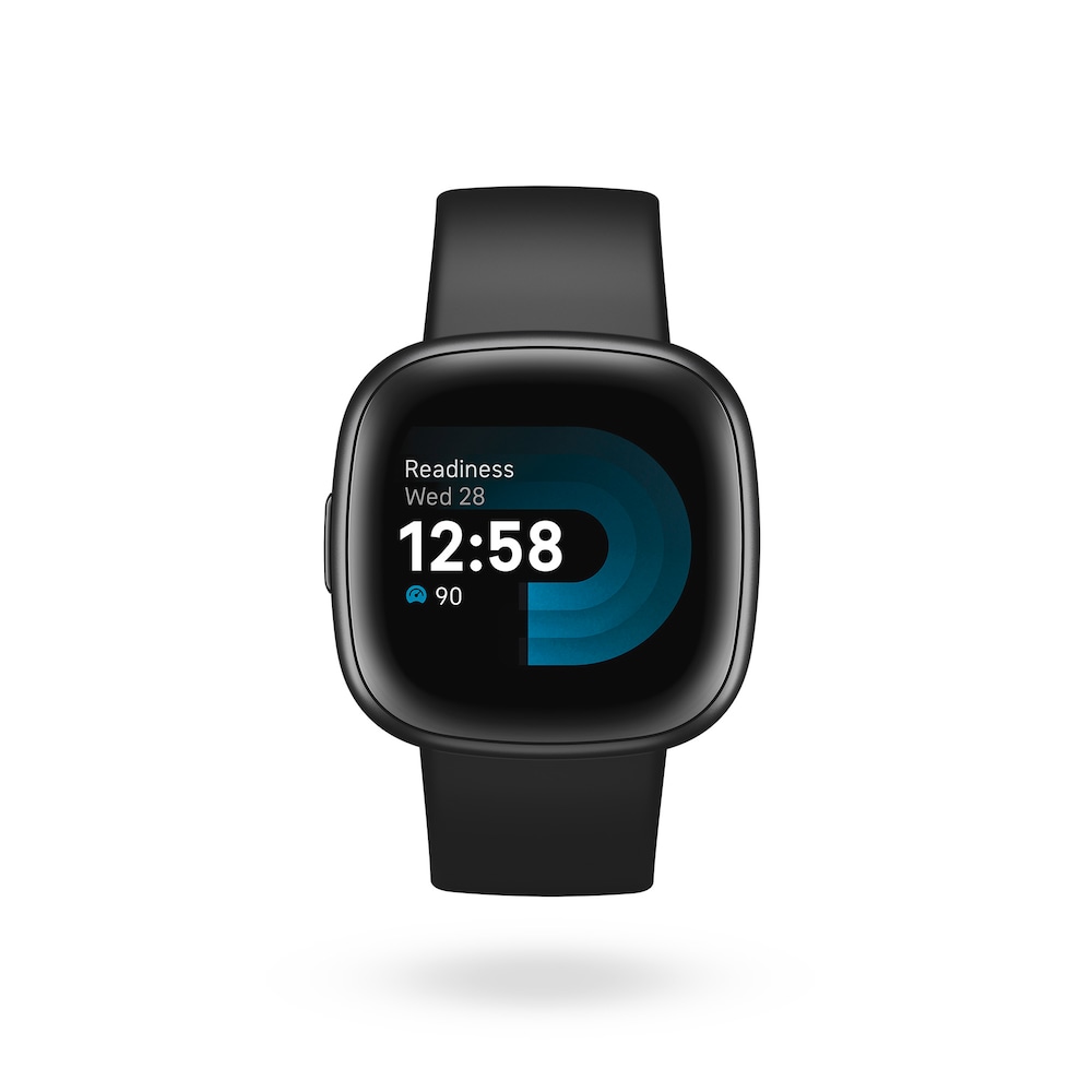 Fitbit Versa 4 Fitness-Smartwatch Schwarz/Grau