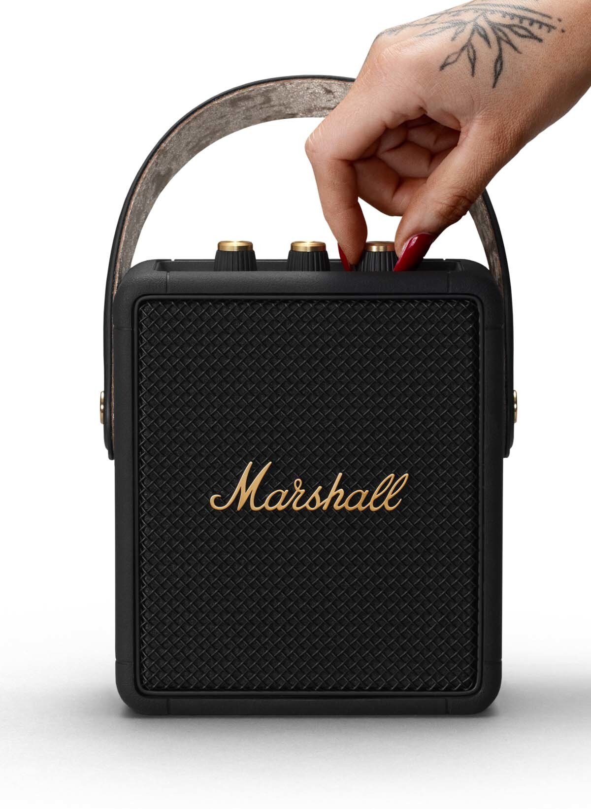 Marshall Stockwell II Tragbarer Bluetooth Lautsprecher black&amp;brass