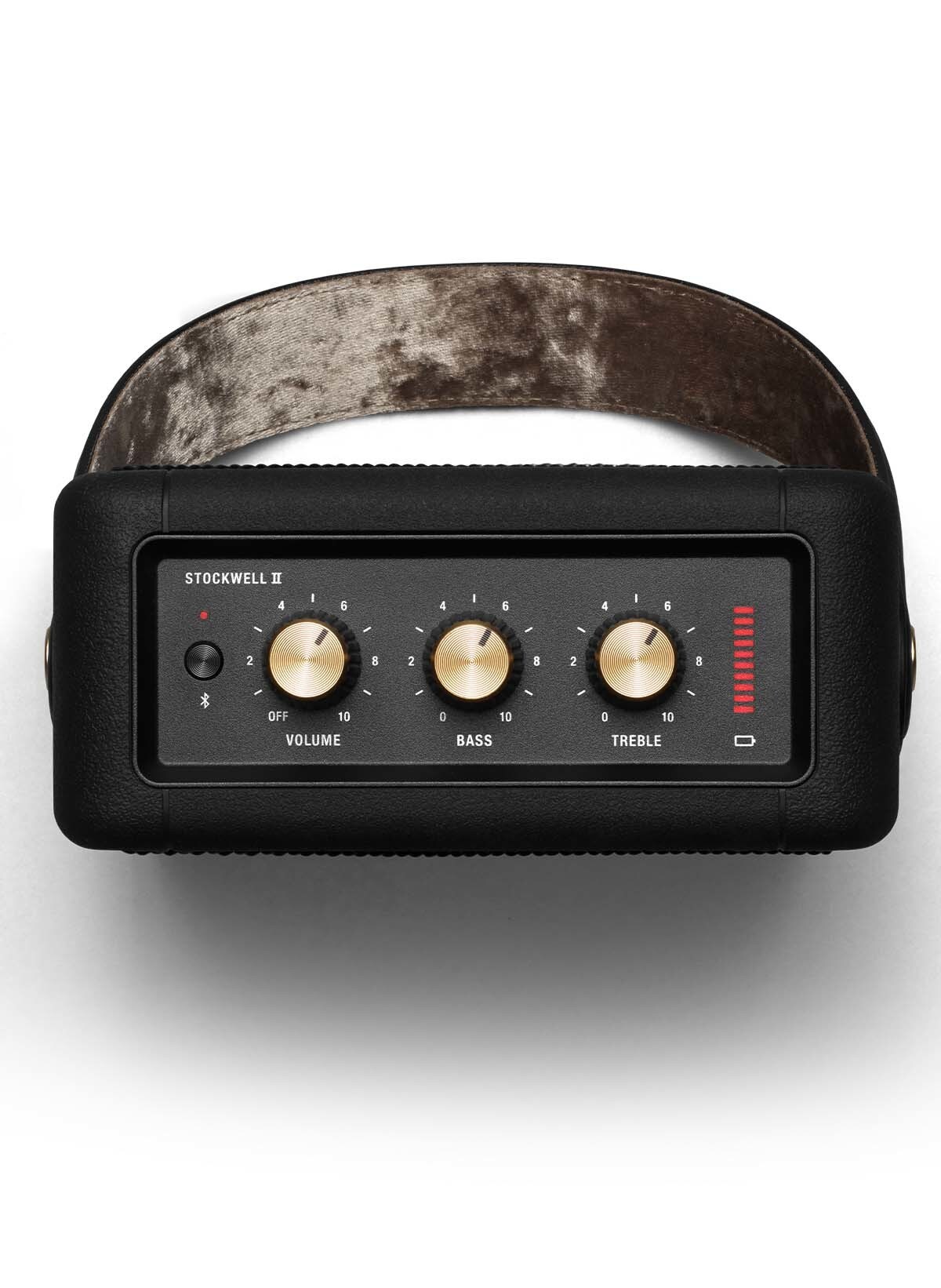 Marshall Stockwell II Tragbarer Bluetooth Lautsprecher black&amp;brass